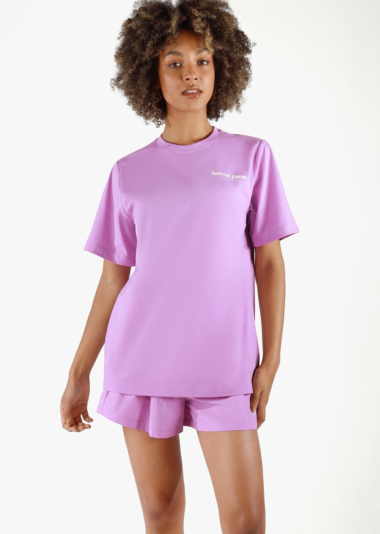 Lorna Jane All Day Oversized Tee - Soft Lilac