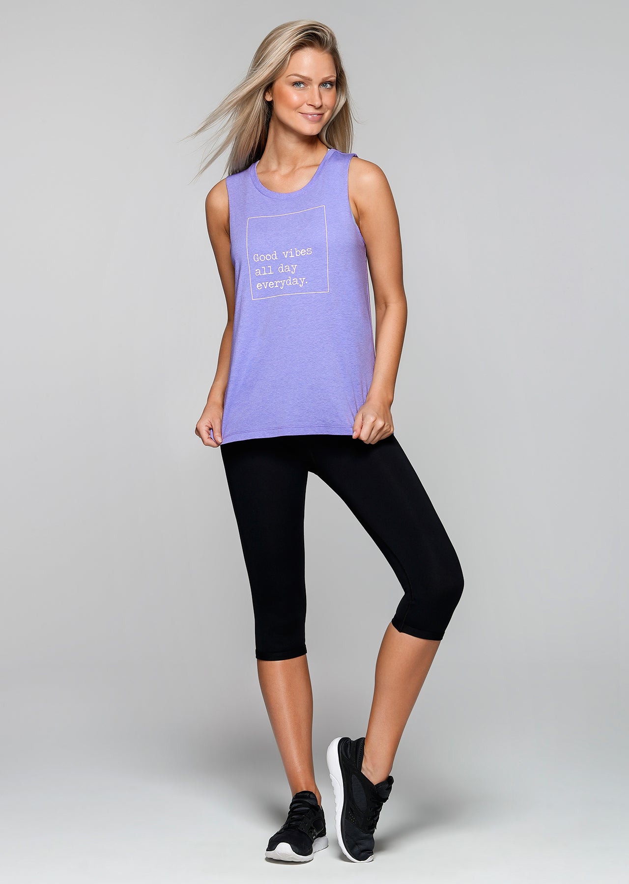 Lorna Jane All Day Vibes Tank - Jacaranda Marl