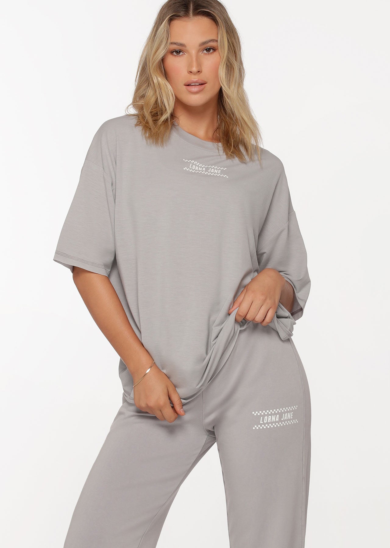 Lorna Jane All Rounder Oversized Active Tee - Concrete Grey