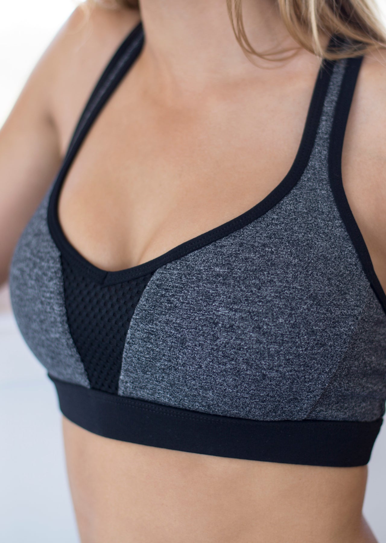 Lorna Jane Allure Sports Bra - Black Marl