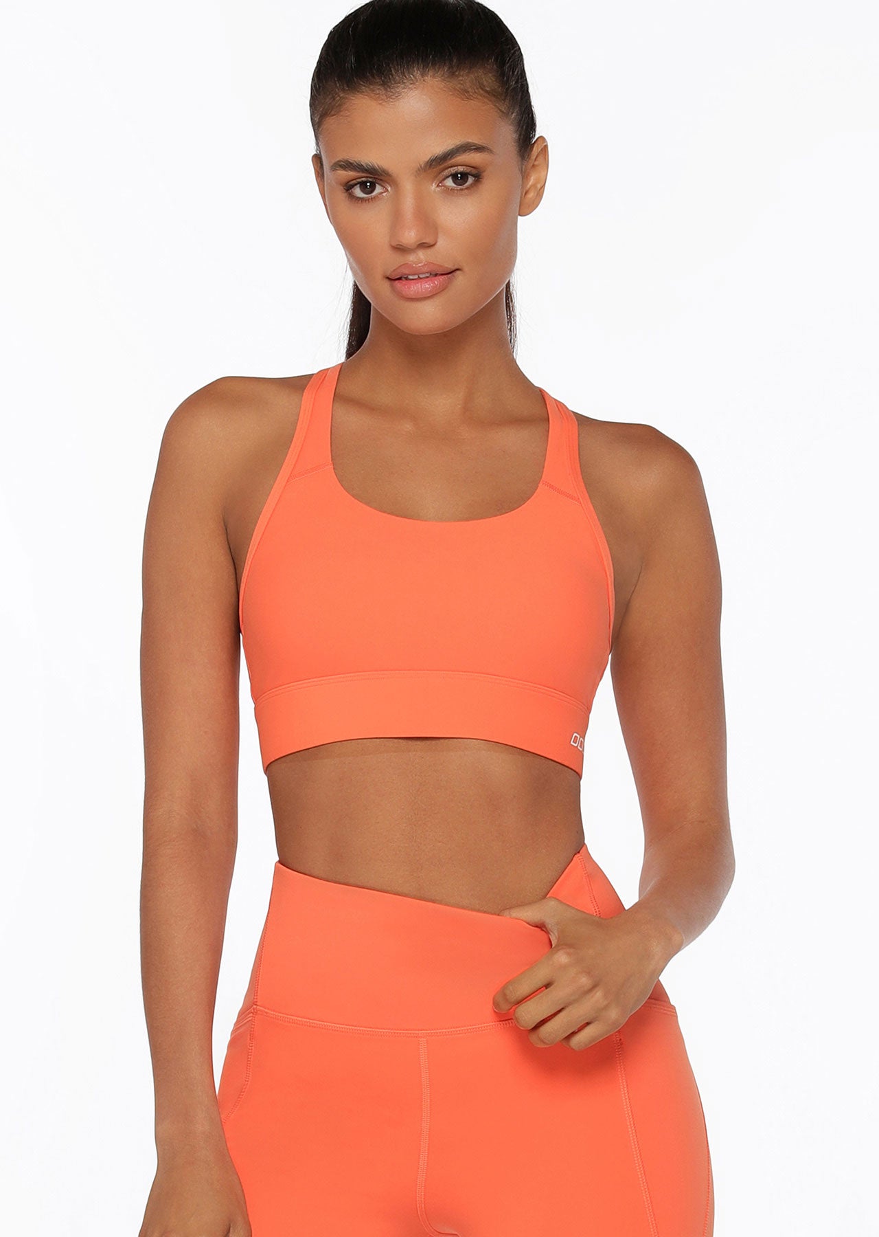 Lorna Jane Aloe Vera Compress & Compact Sports Bra - Satsuma