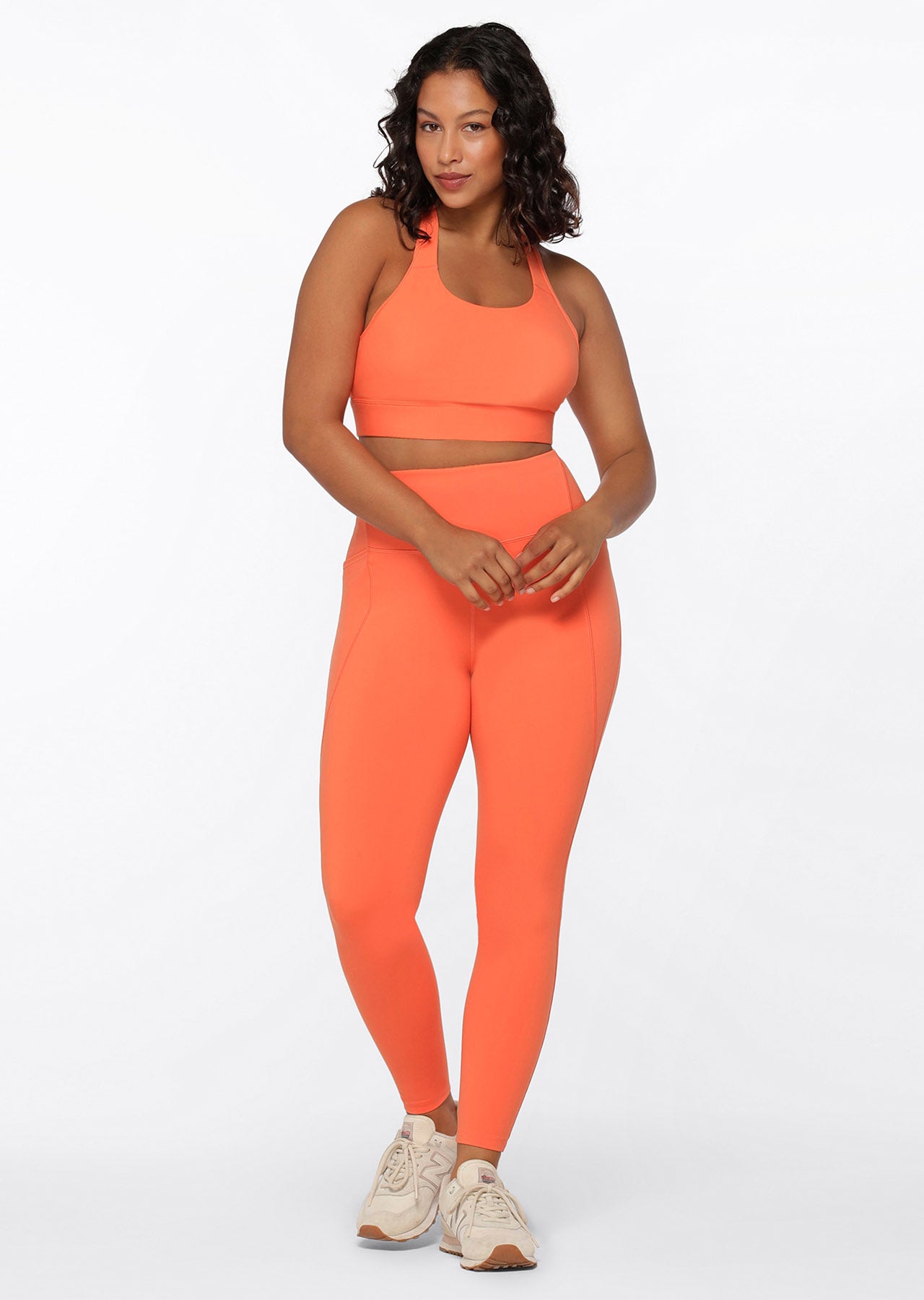 Lorna Jane Aloe Vera Compress & Compact Sports Bra - Satsuma