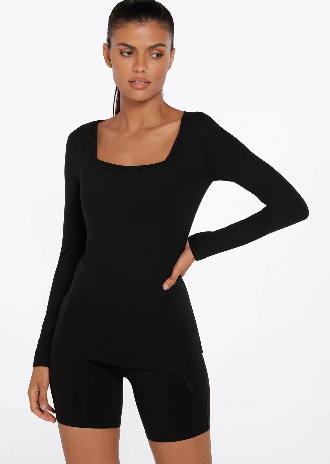 Lorna Jane Aloe Vera Long Sleeve Top - Black