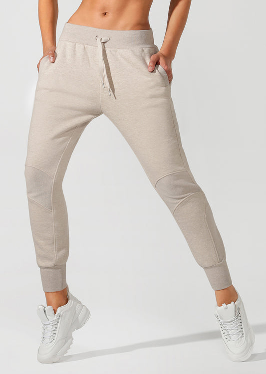 Lorna Jane Always Cosy Track Pant - Off White Marl