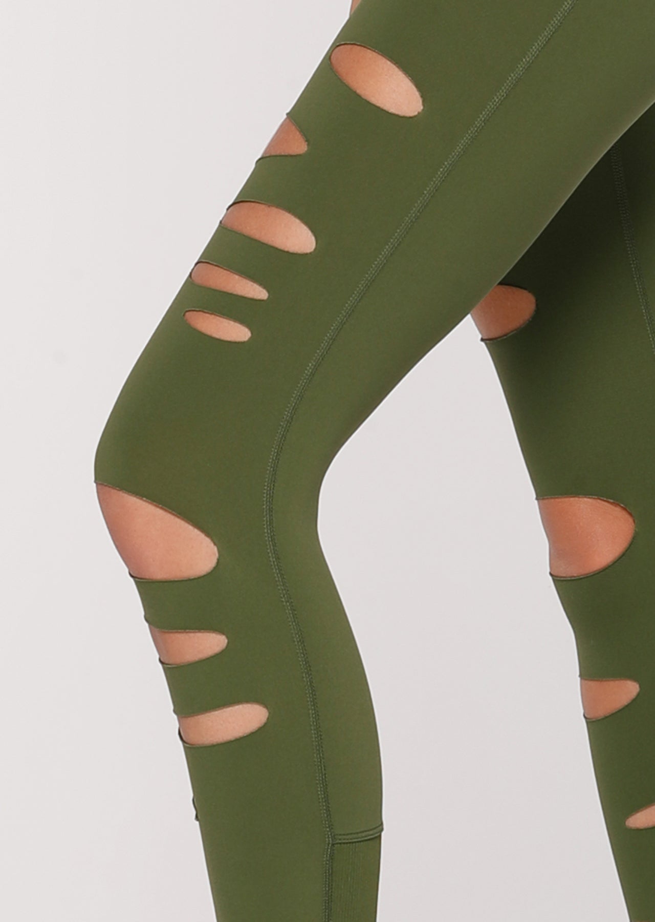 Lorna Jane Amazons Slashed A/B Tight - Army Green