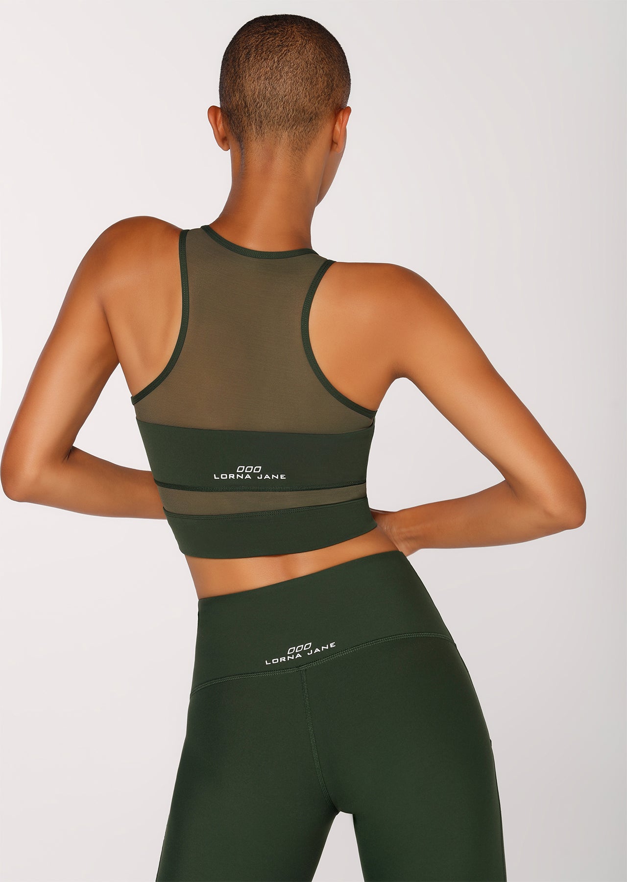 Lorna Jane Amelia Sports Bra - Fig Green