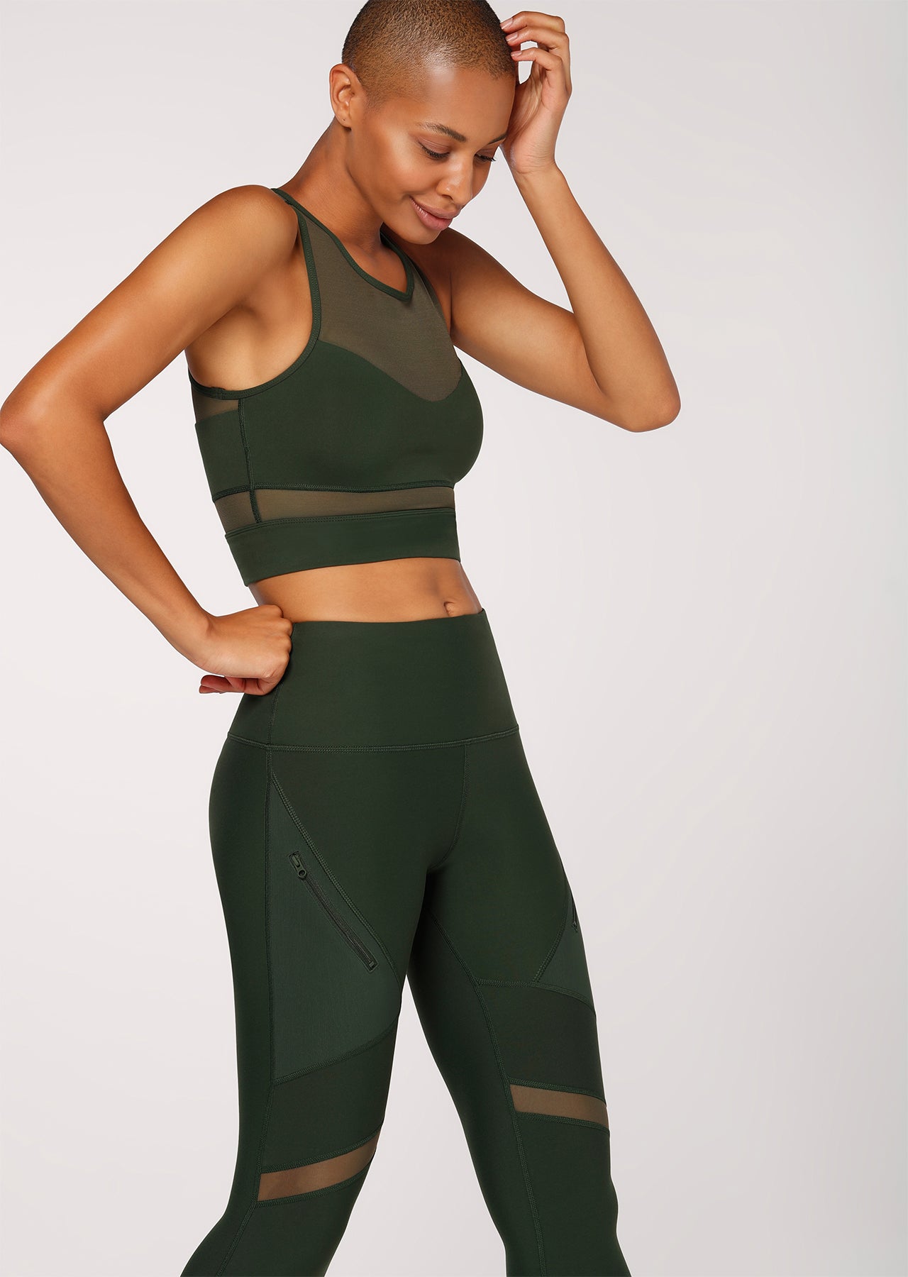 Lorna Jane Amelia Sports Bra - Fig Green