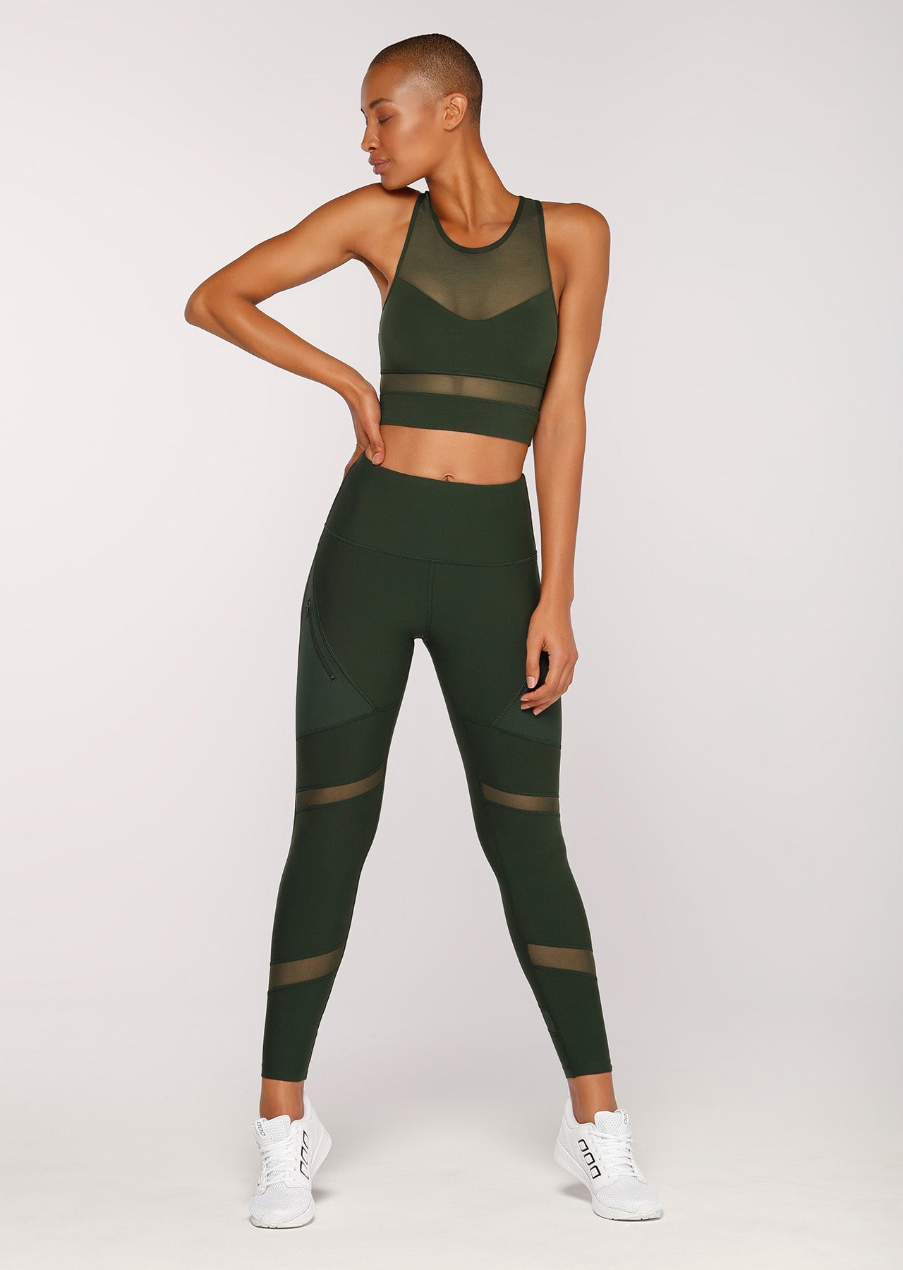 Lorna Jane Amelia Sports Bra - Fig Green