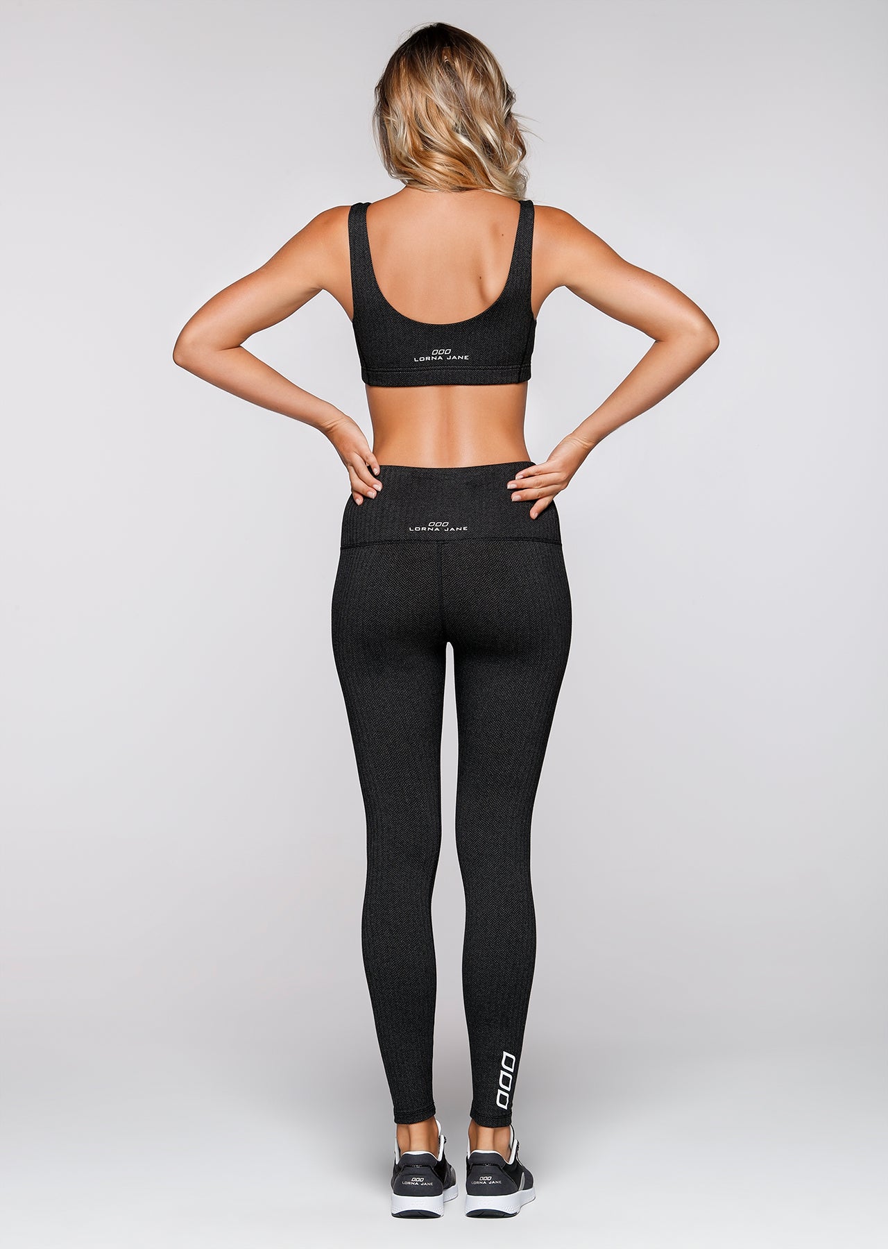 Lorna Jane Amity Support Sports Bra - Black Marl