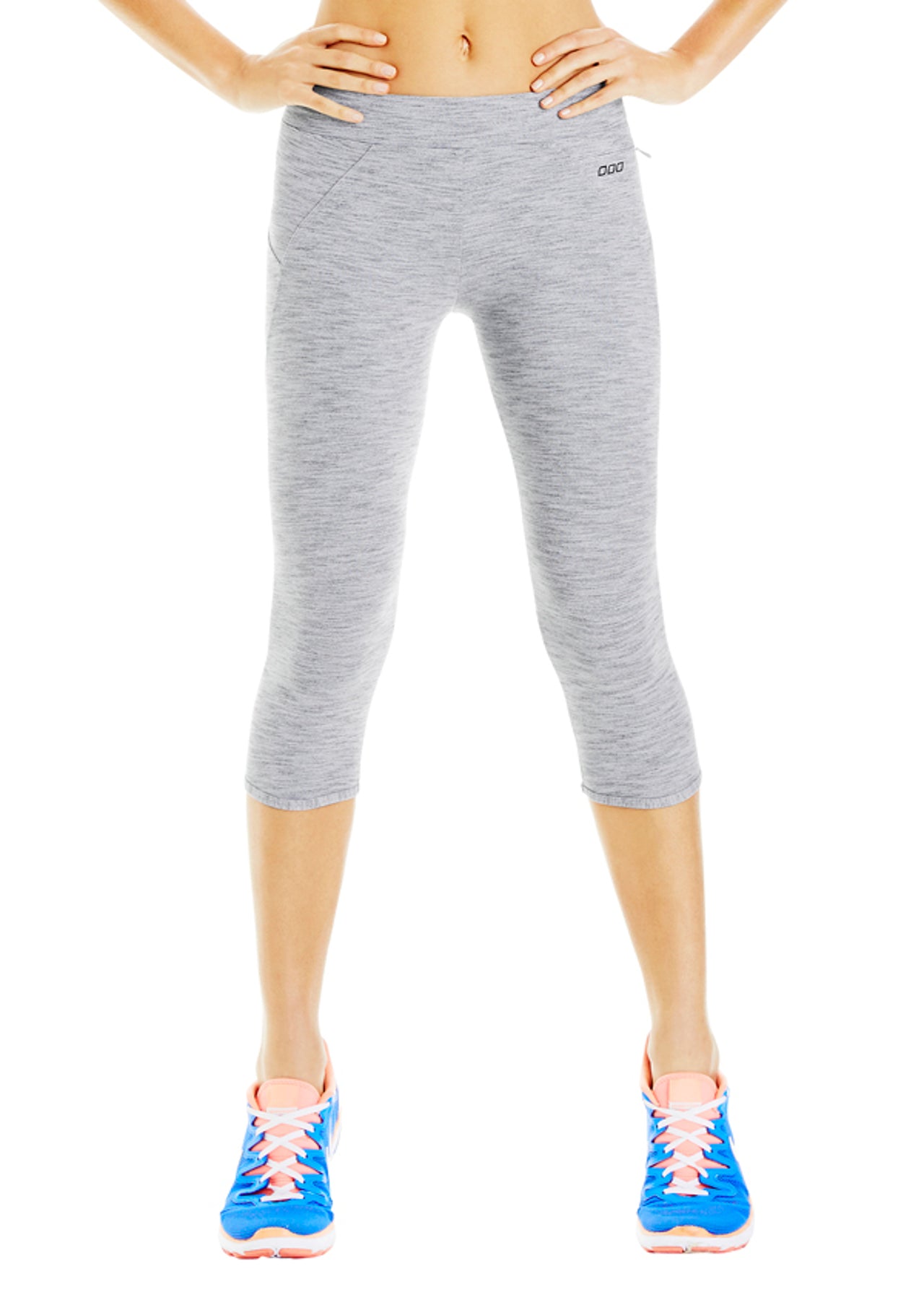 Lorna Jane Amy 3/4 Tight - Grey Marl Stripe