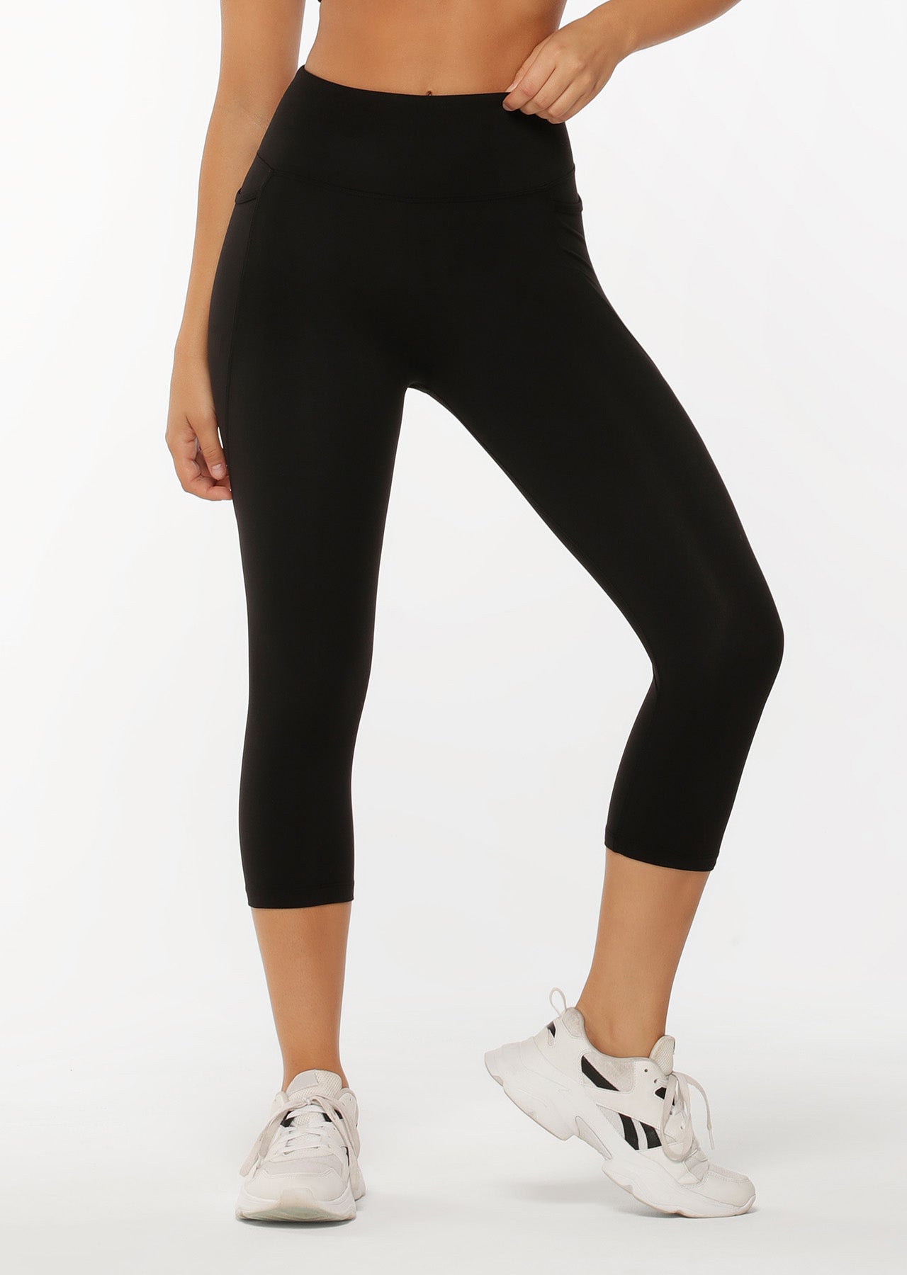 Lorna Jane Amy Phone Pocket 3/4 Leggings - Black