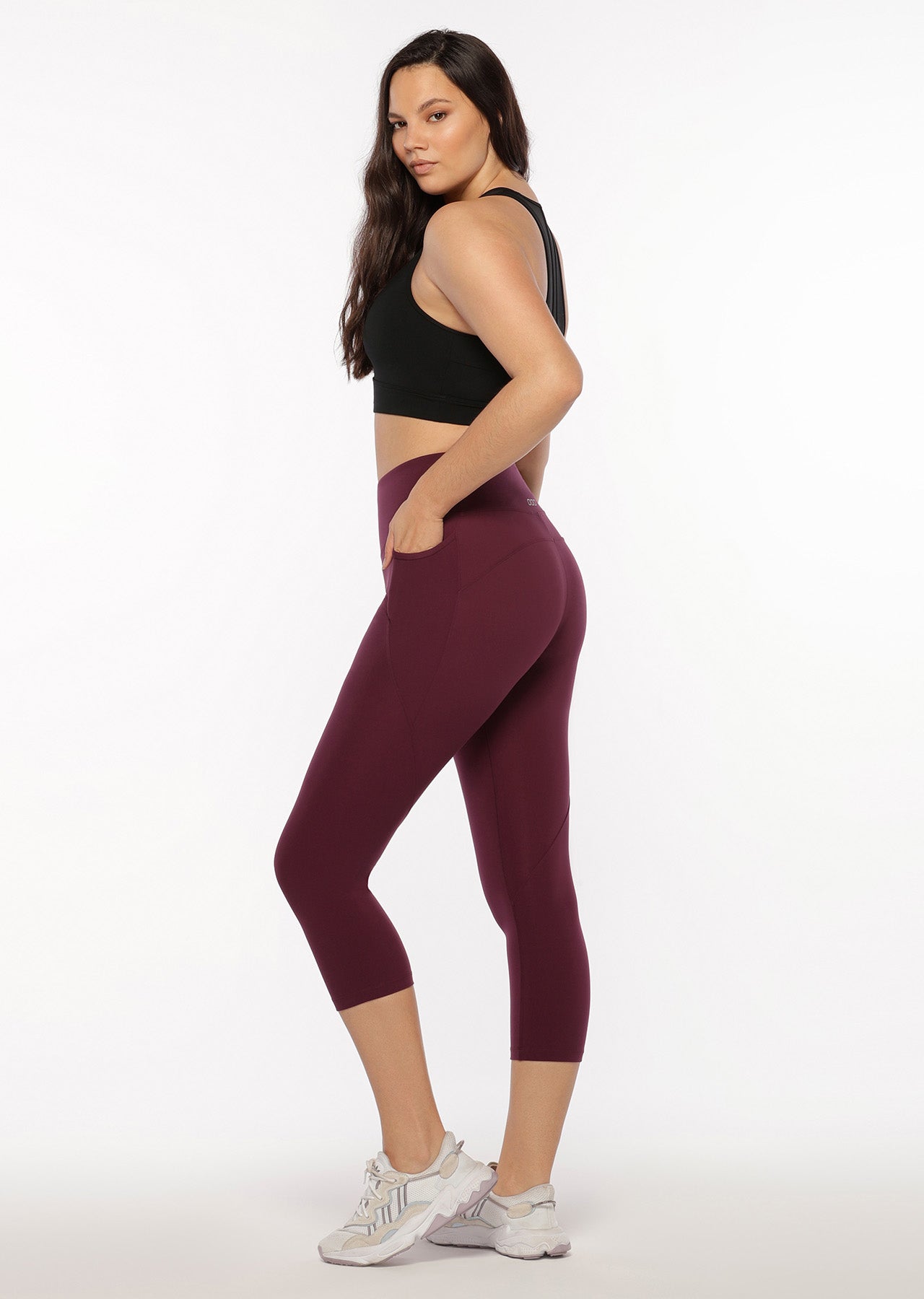 Lorna Jane Amy Phone Pocket 7/8 Leggings - Dark Grape