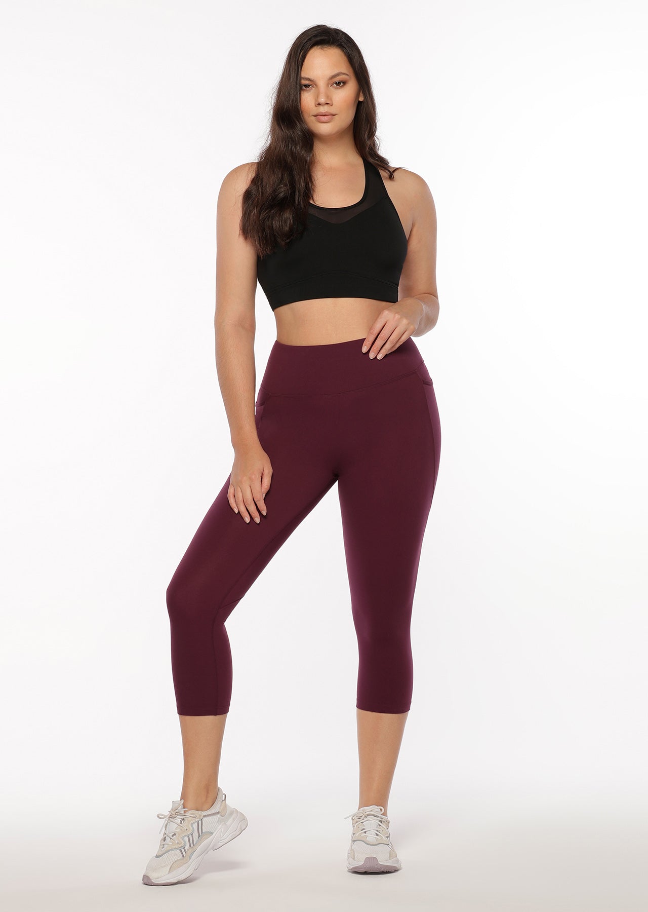 Lorna Jane Amy Phone Pocket 7/8 Leggings - Dark Grape