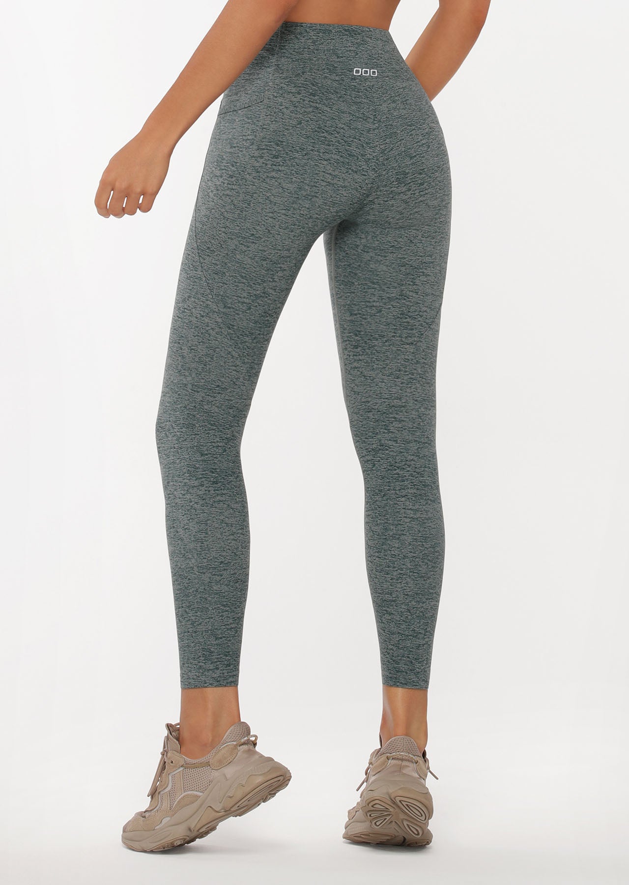 Lorna Jane Amy Phone Pocket Ankle Biter Leggings - Green Marl