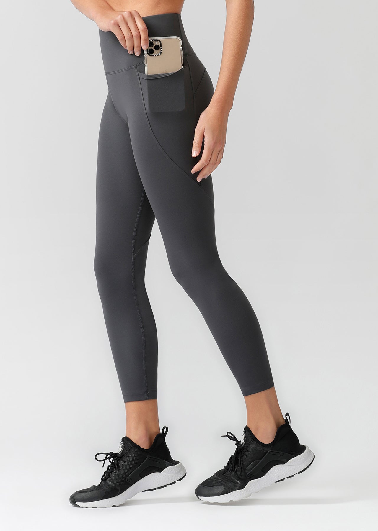 Lorna Jane Amy Phone Pocket Ankle Biter Leggings - Titanium