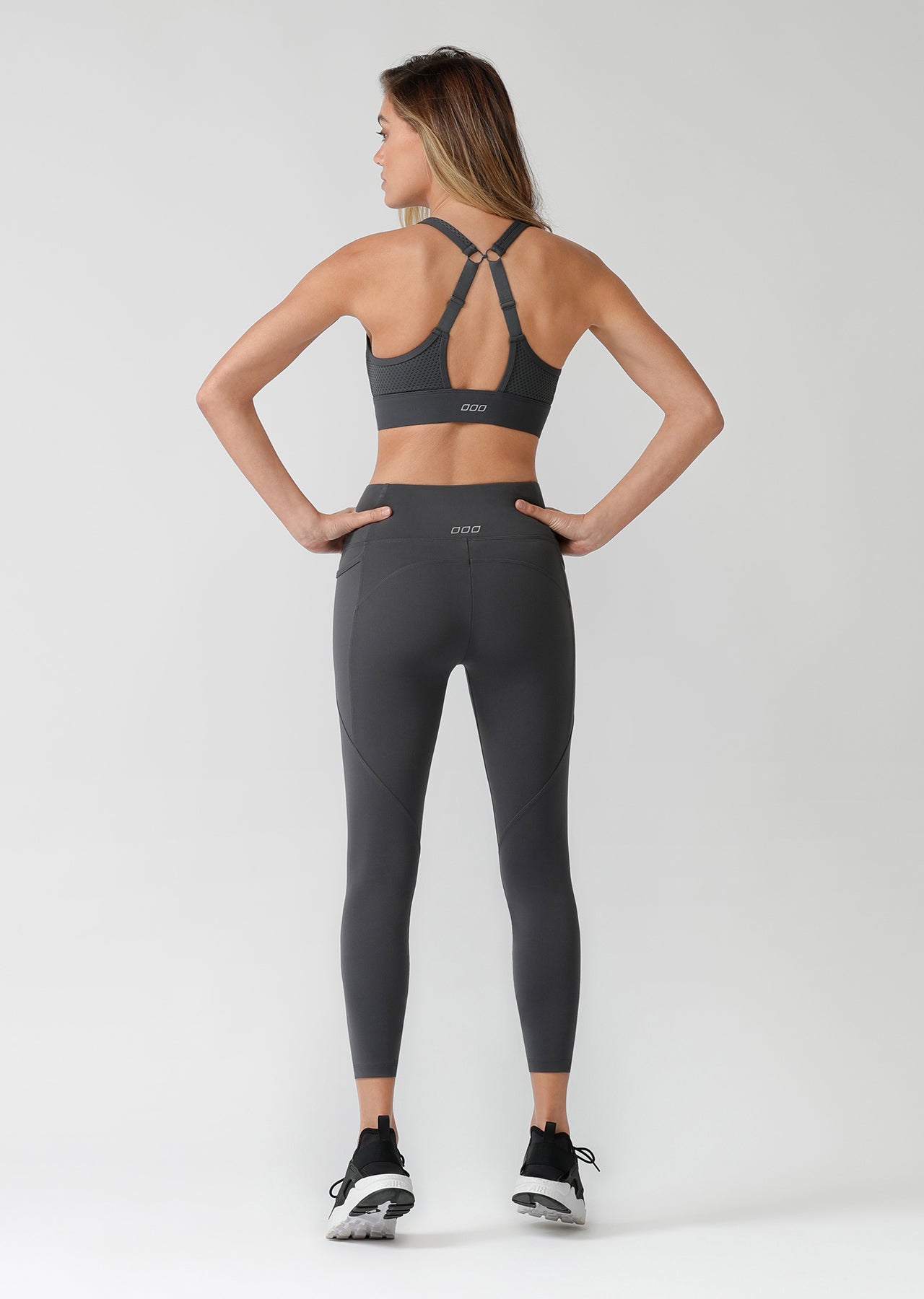 Lorna Jane Amy Phone Pocket Ankle Biter Leggings - Titanium