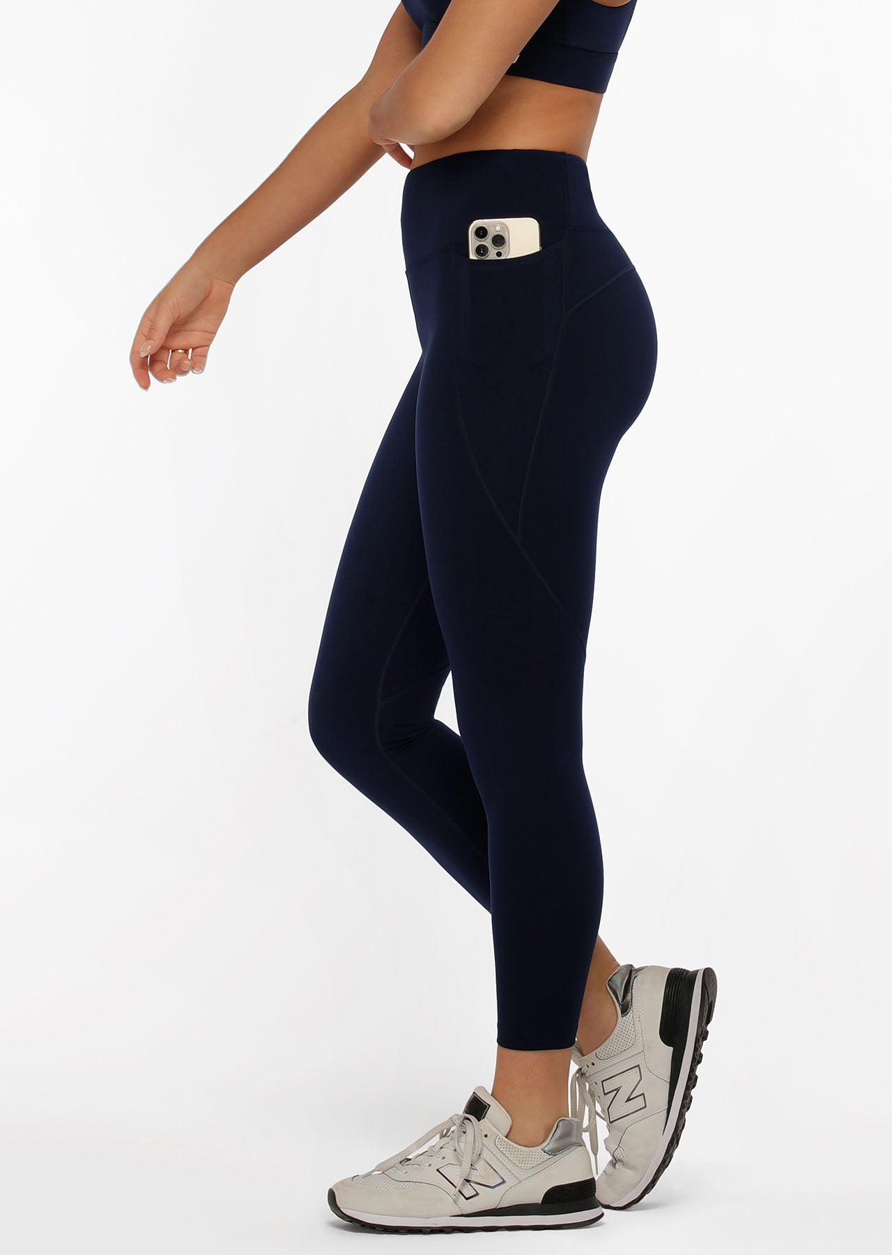 Lorna Jane Amy Phone Pocket Ankle Biter Tech Leggings - French Navy