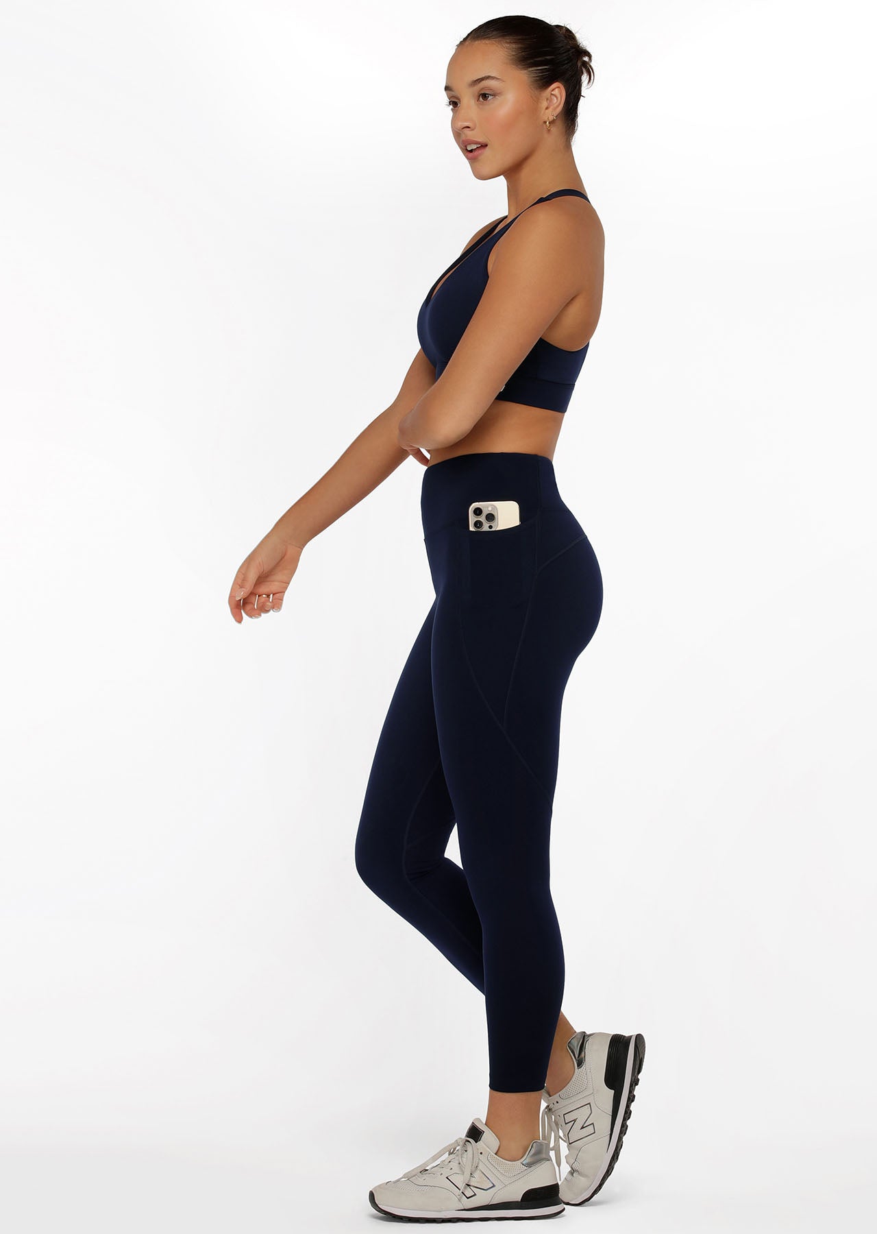 Lorna Jane Amy Phone Pocket Ankle Biter Tech Leggings - French Navy