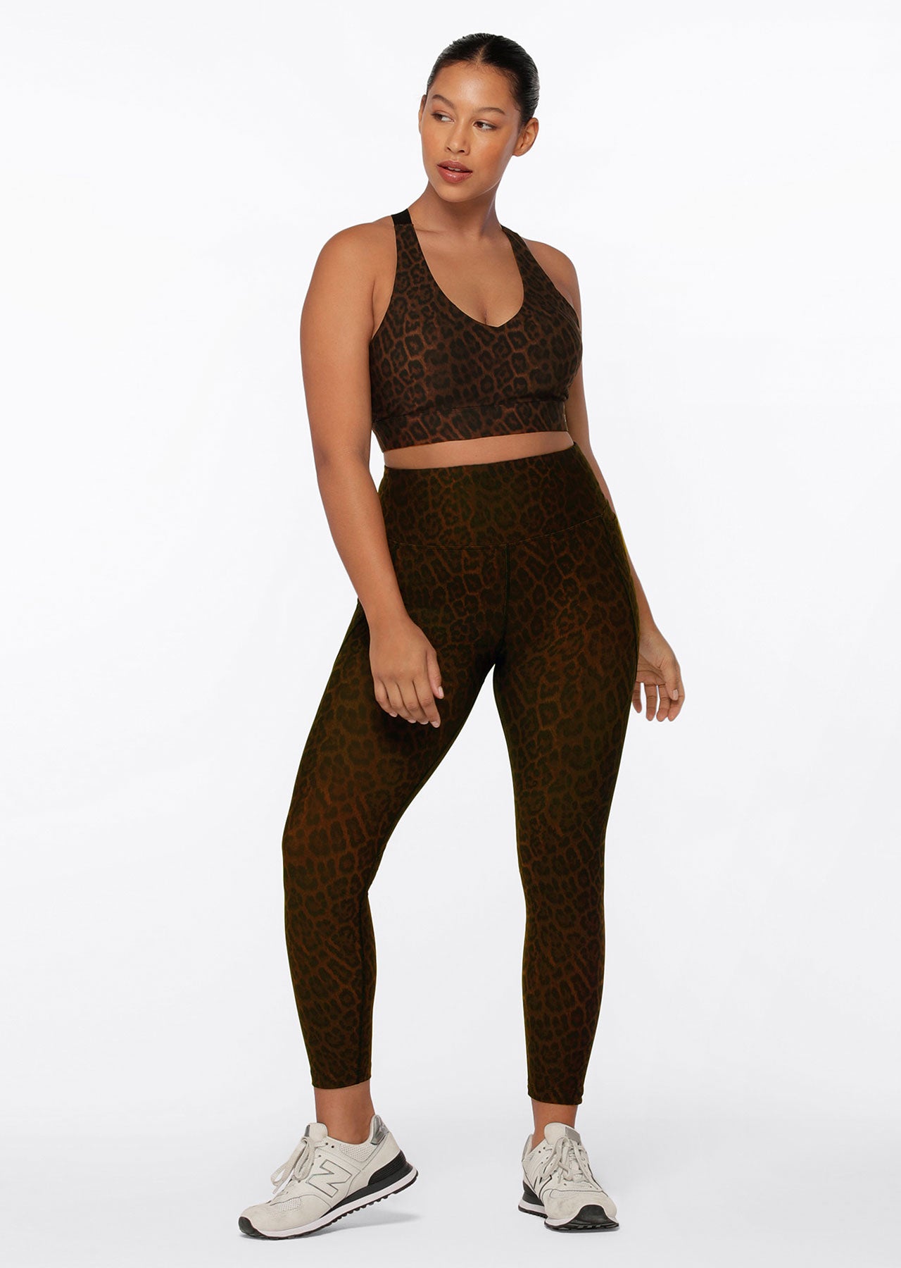 Lorna Jane Amy Phone Pocket Ankle Biter Tech Leggings - Cheetah Print