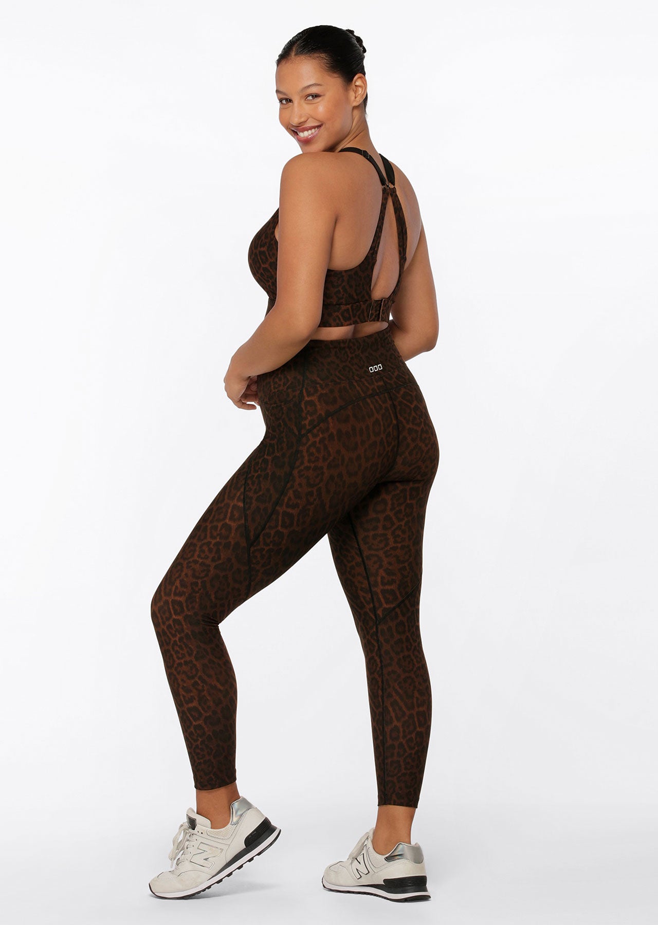 Lorna Jane Amy Phone Pocket Ankle Biter Tech Leggings - Cheetah Print