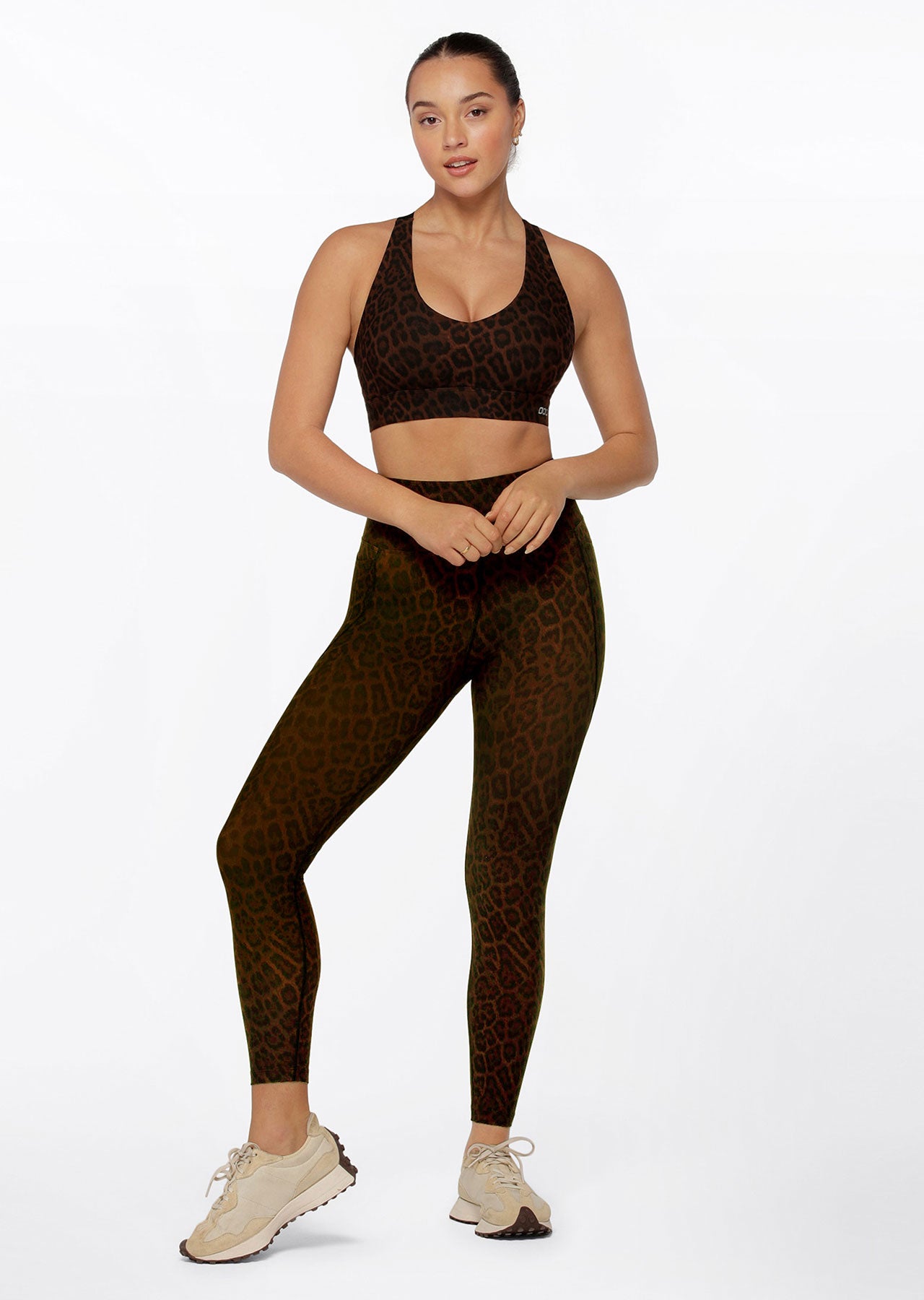 Lorna Jane Amy Phone Pocket Ankle Biter Tech Leggings - Cheetah Print