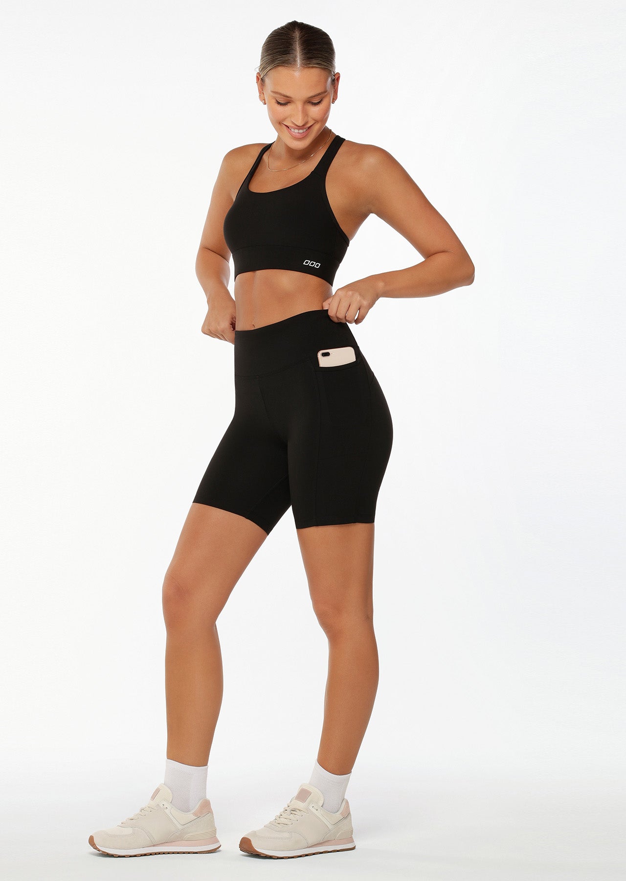 Lorna Jane Amy Phone Pocket Bike Short - Black