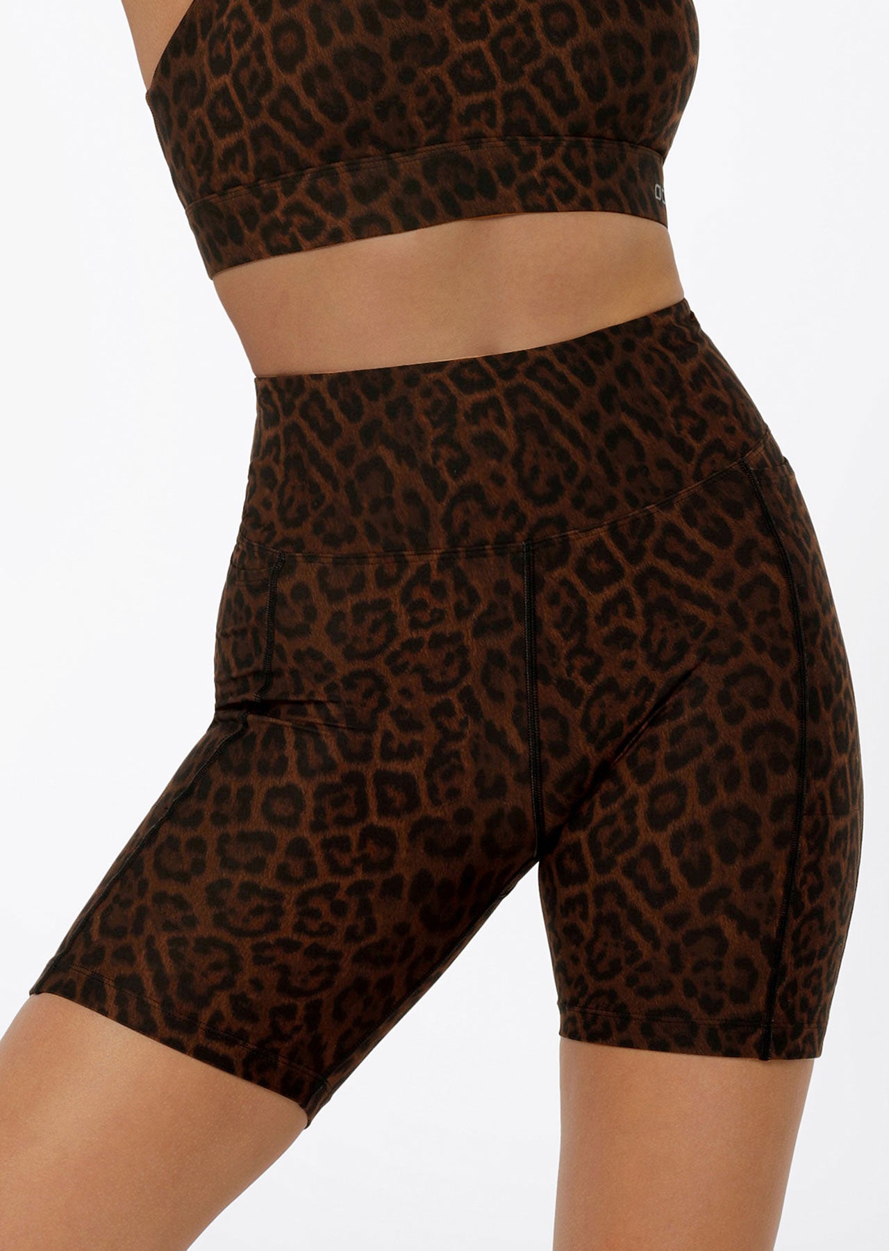 Lorna Jane Amy Phone Pocket Tech Bike Short - Cheetah Print