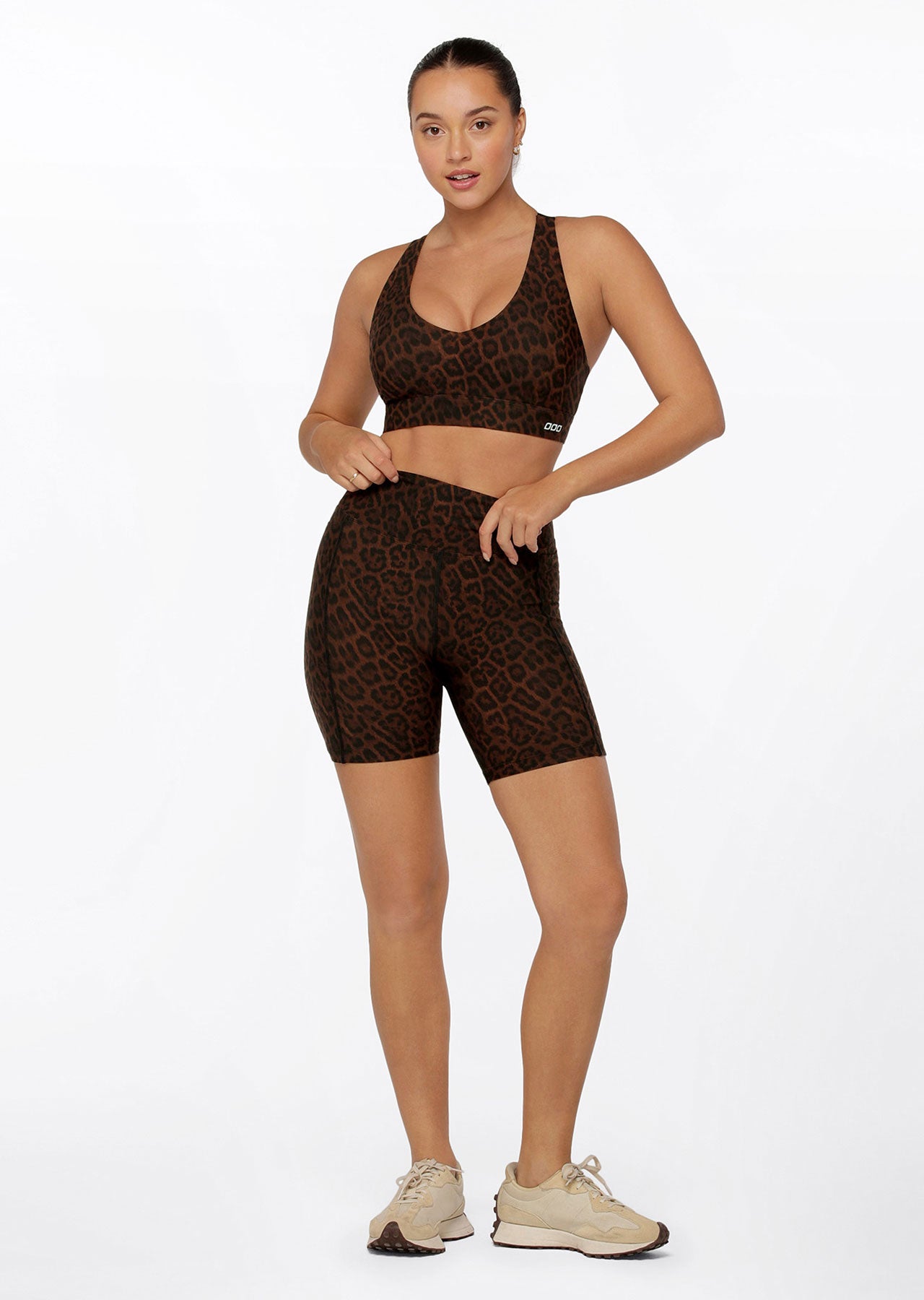 Lorna Jane Amy Phone Pocket Tech Bike Short - Cheetah Print