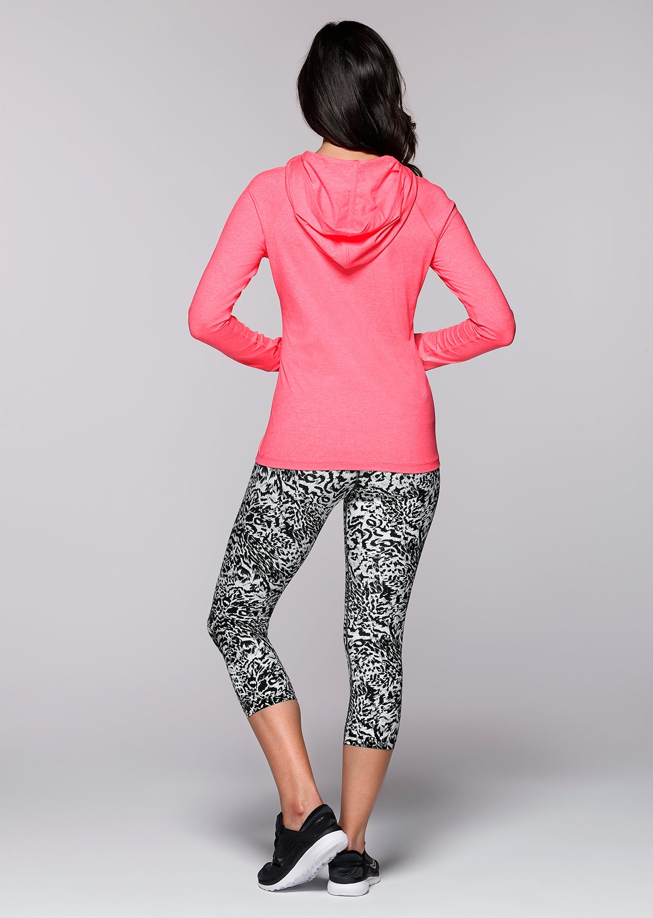 Lorna Jane Annika Hooded Excel Pullover - Dragon Fruit Marl