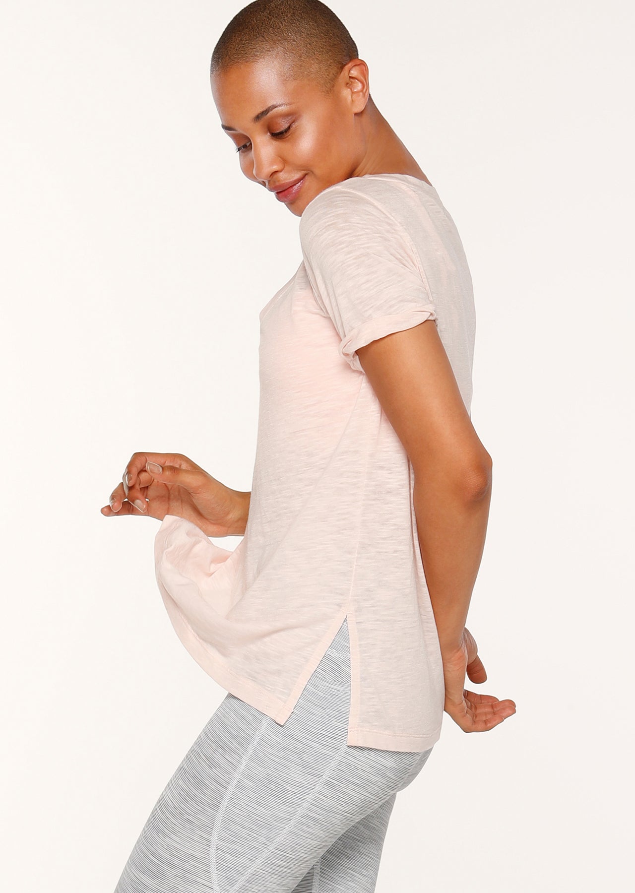 Lorna Jane Any Occasion S/Slv Tee - Dusty Pink