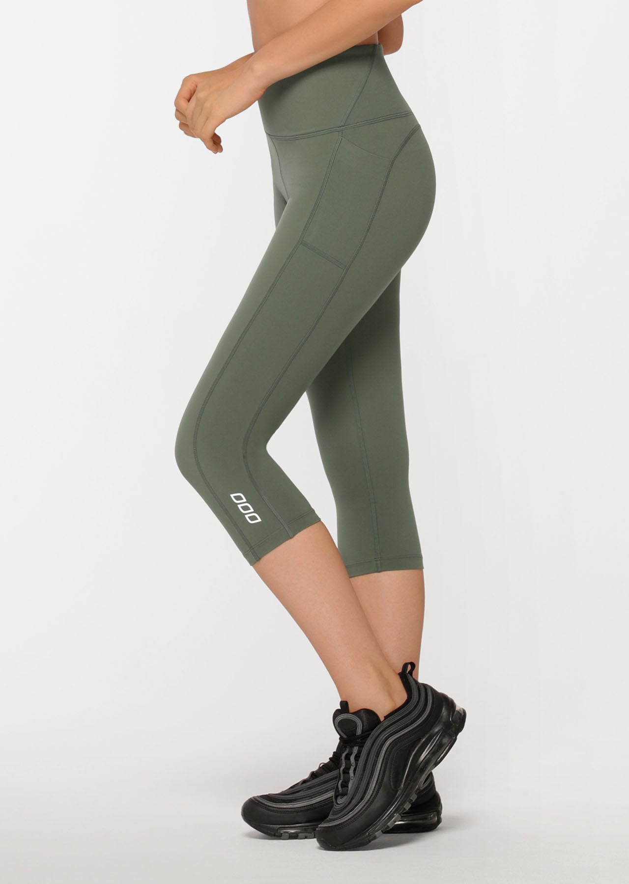 Lorna Jane Asset Phone Pocket 7/8 Leggings - Military