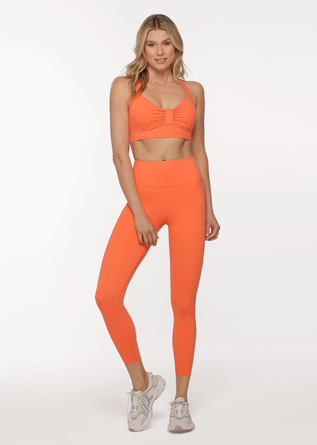 Lorna Jane Asset Phone Pocket Ankle Biter Leggings - Satsuma