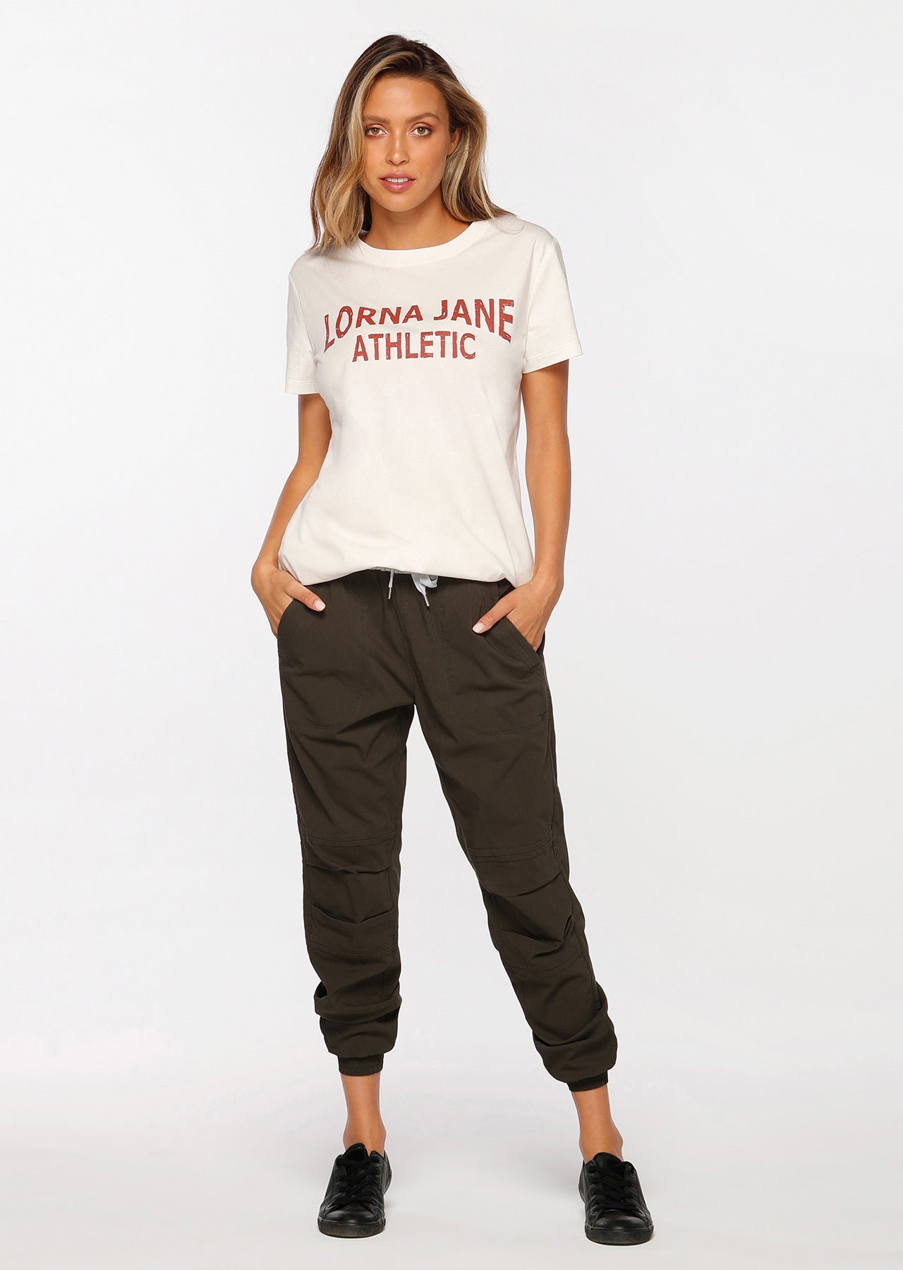 Lorna Jane Authentic LJ Tee - Cream