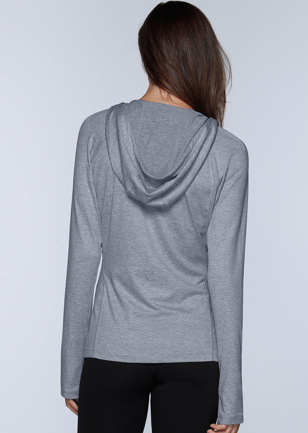 Lorna Jane Ava Active Hooded Zip Through - Grey Marl