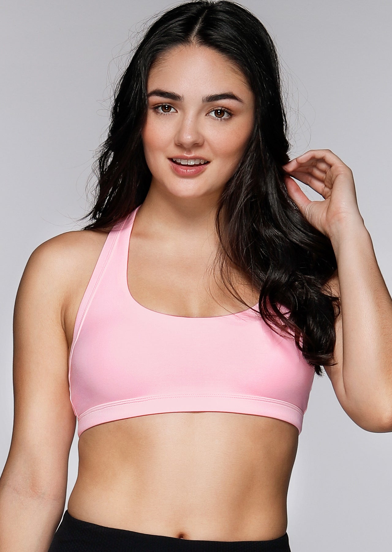 Lorna Jane Azure Sports Bra - Baby Pink Marl