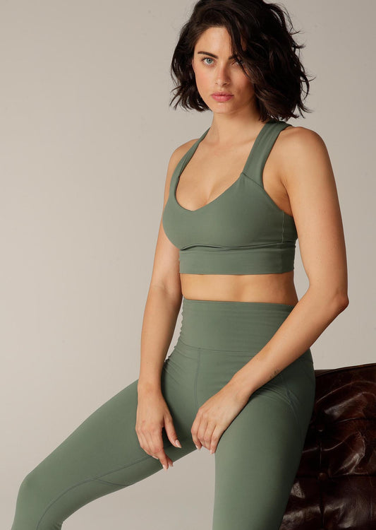 Lorna Jane Balance Long Line Bra - Military