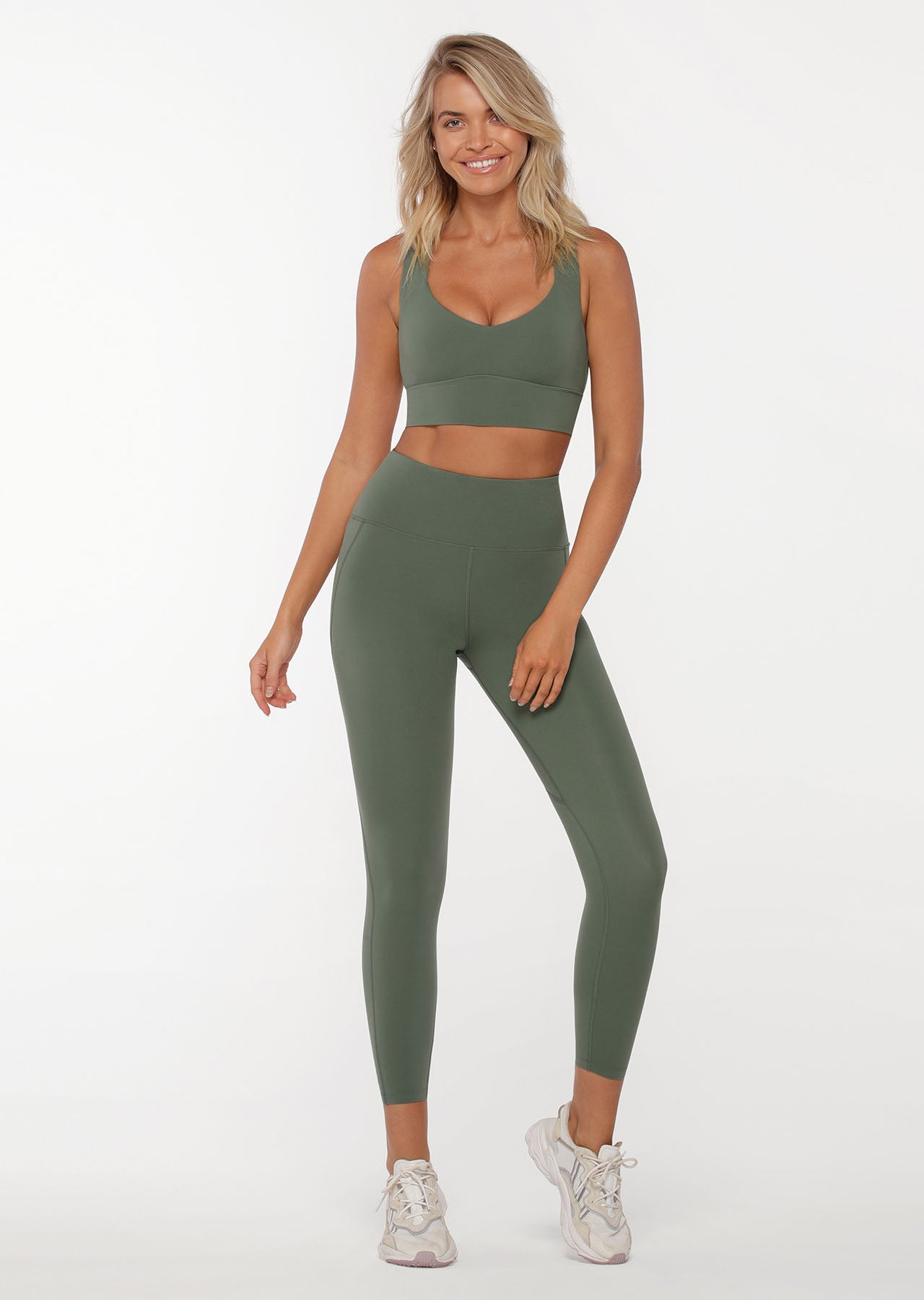 Lorna Jane Balance Long Line Bra - Military