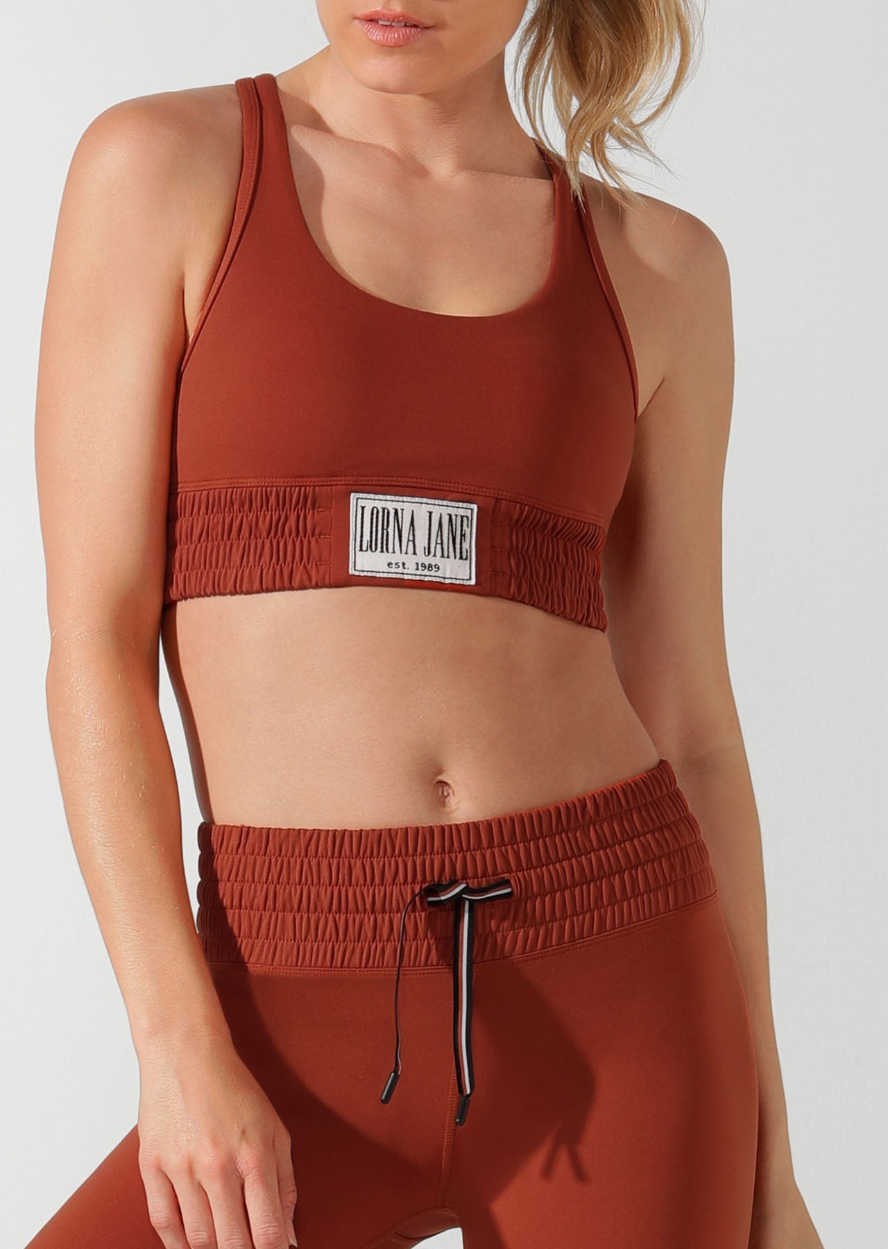 Lorna Jane Balboa Sports Bra - Dark Rust