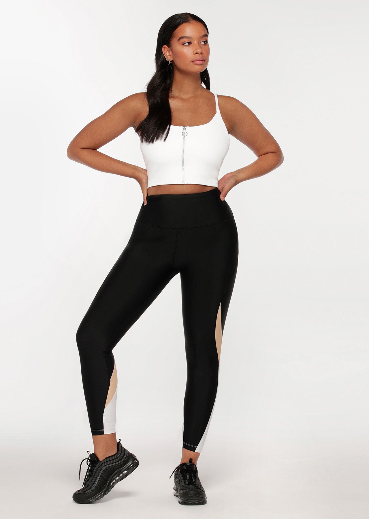 Lorna Jane Baller Cropped Rib Tank - White