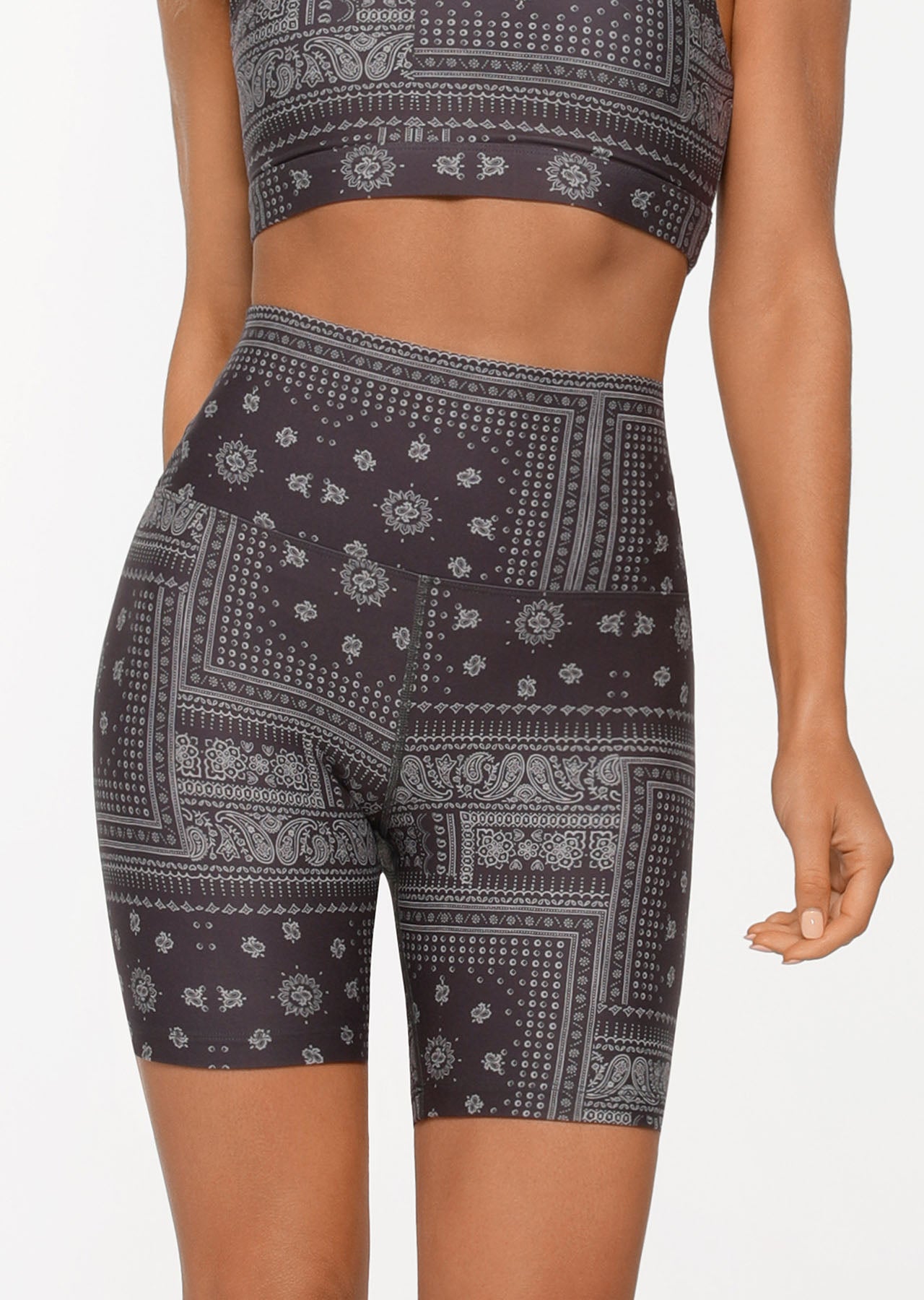 Lorna Jane Bandana Paisley Bike Short - Bandana Paisley Print