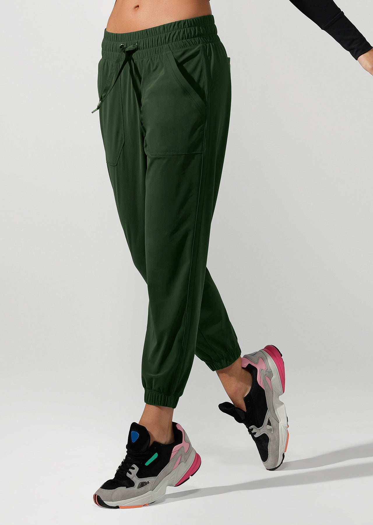 Lorna Jane Barre Ankle Biter Active Pant - Fig Green