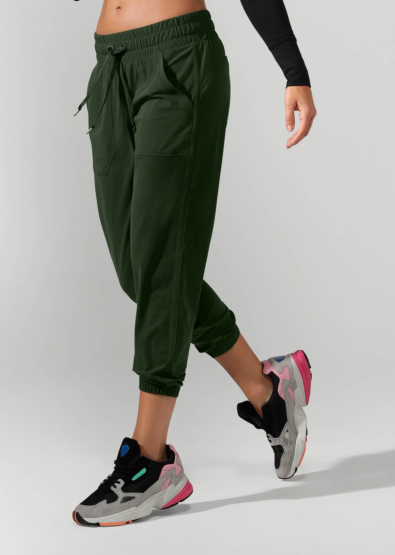 Lorna Jane Barre Ankle Biter Active Pant - Fig Green