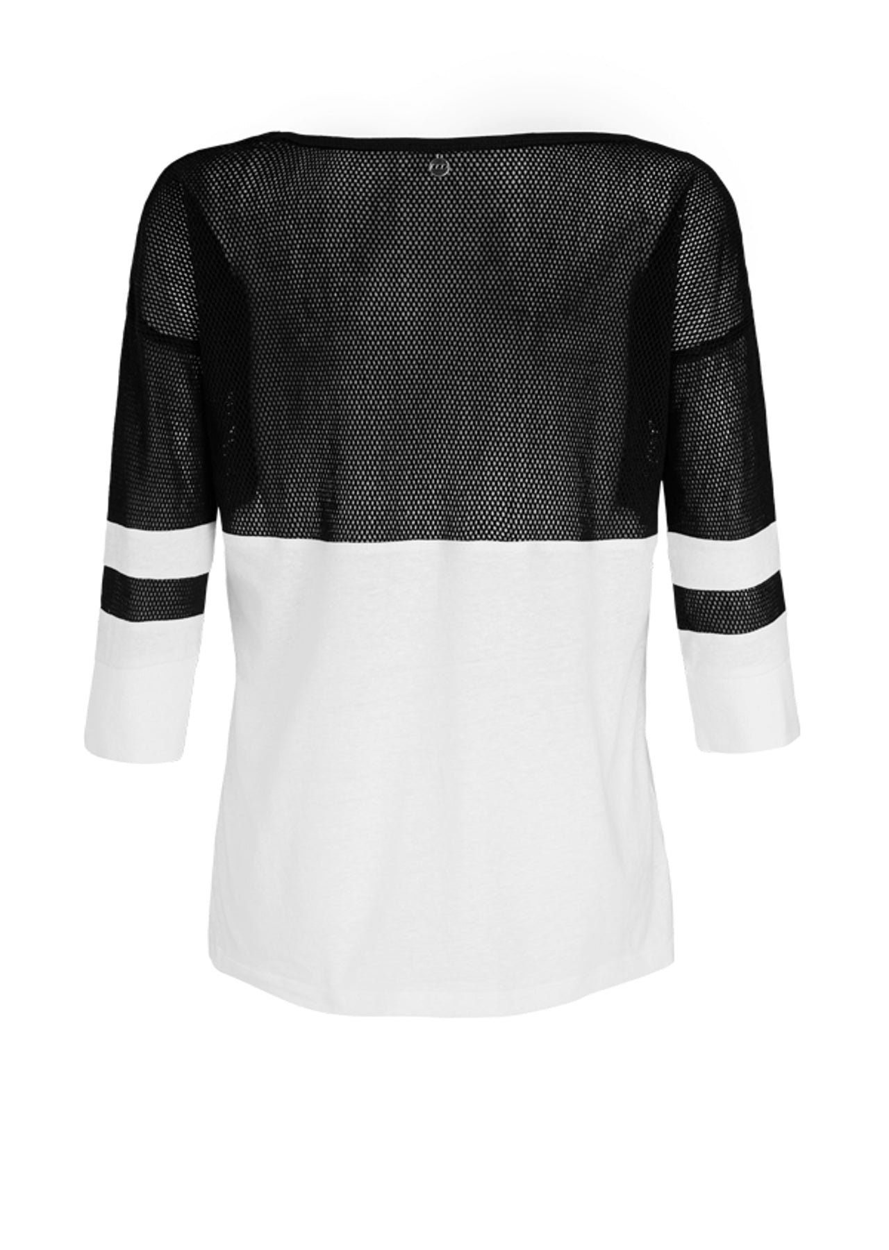 Lorna Jane Baseball Cropped Slv Top - White/Black