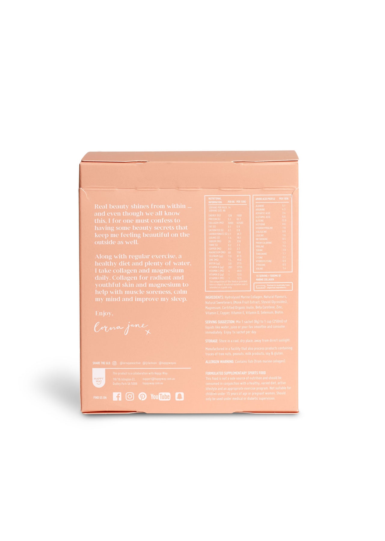 Lorna Jane Beauty Collagen Dust - Peach