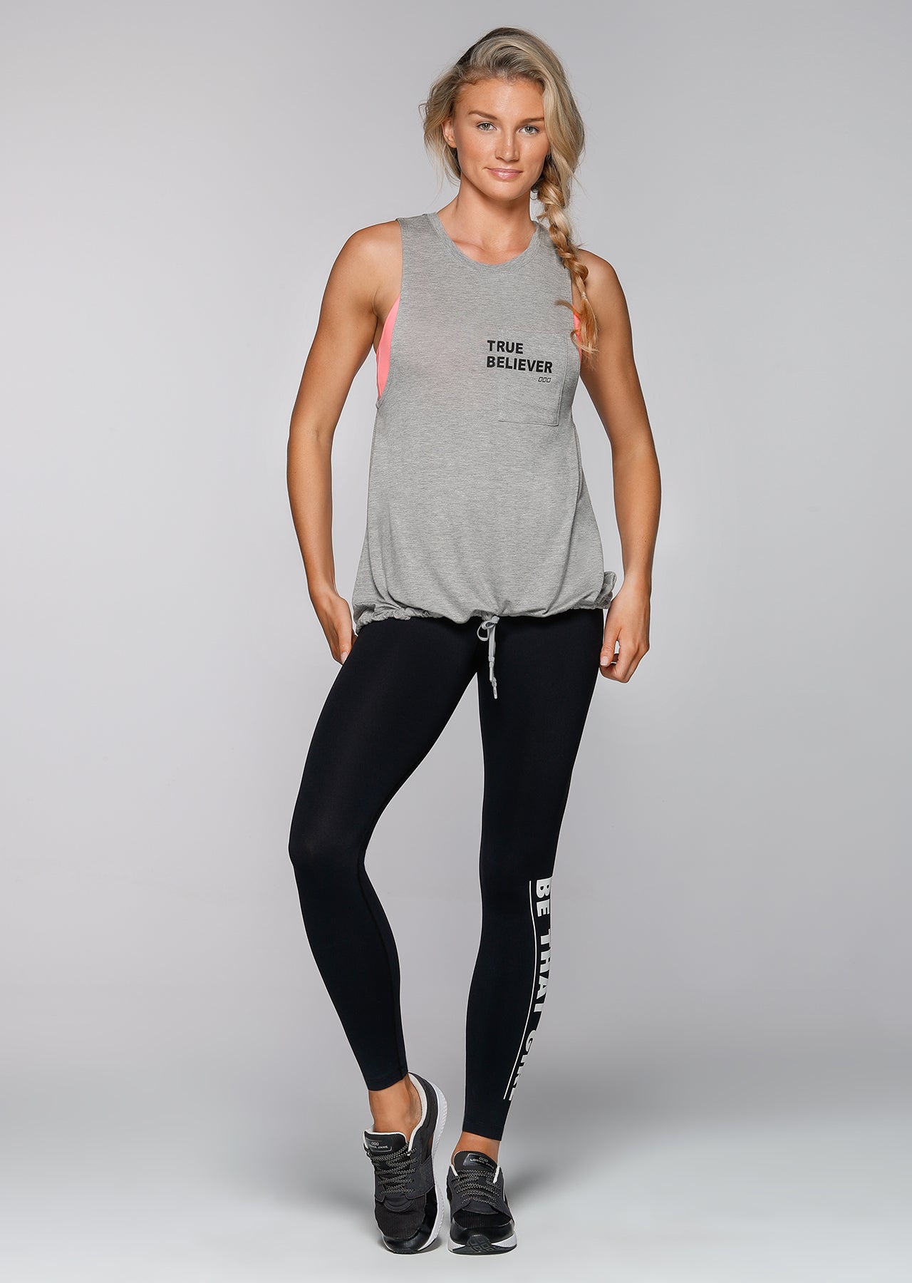 Lorna Jane Believer Tank - Grey Marl