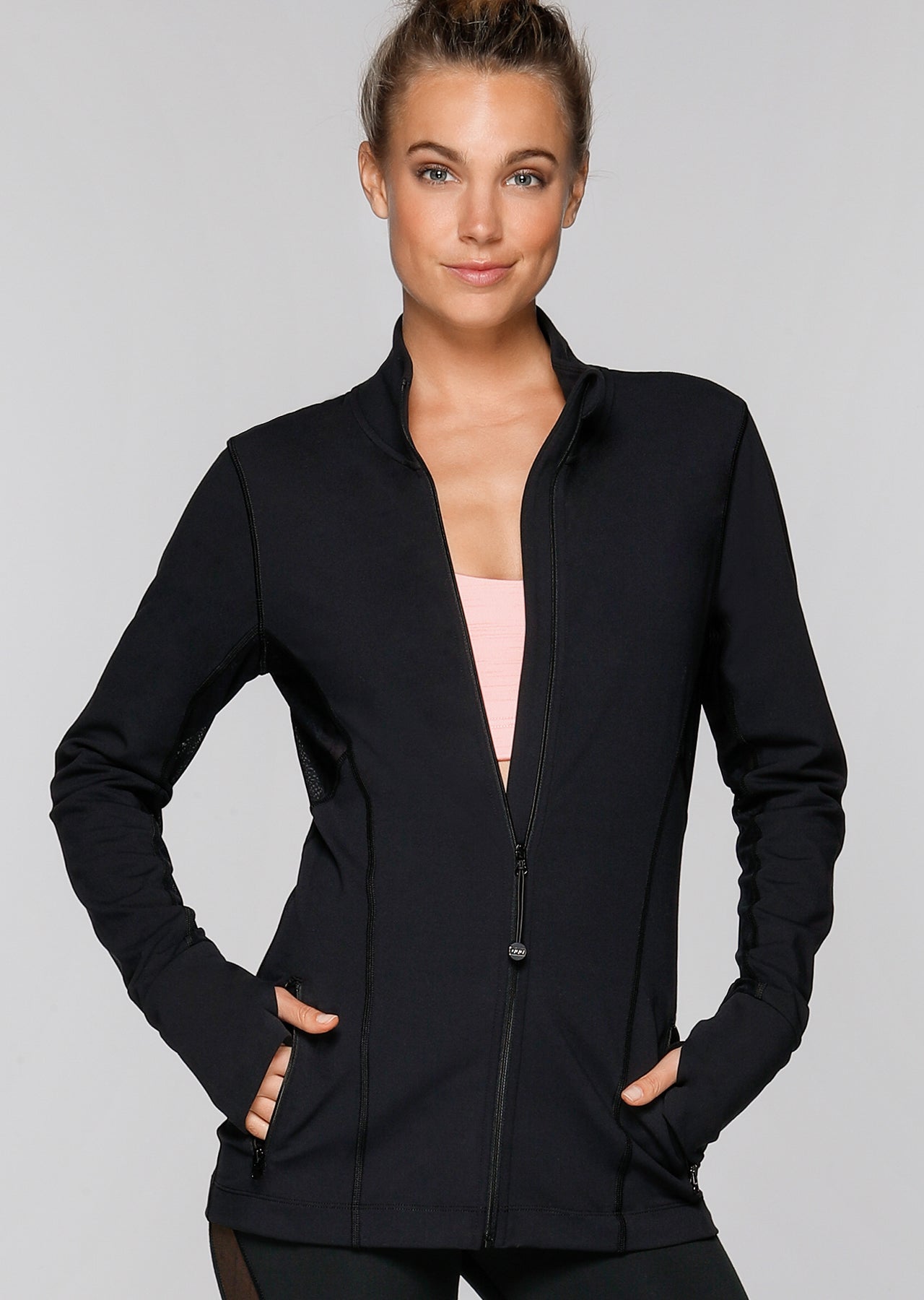 Lorna Jane Bella Excel Zip Through - Black