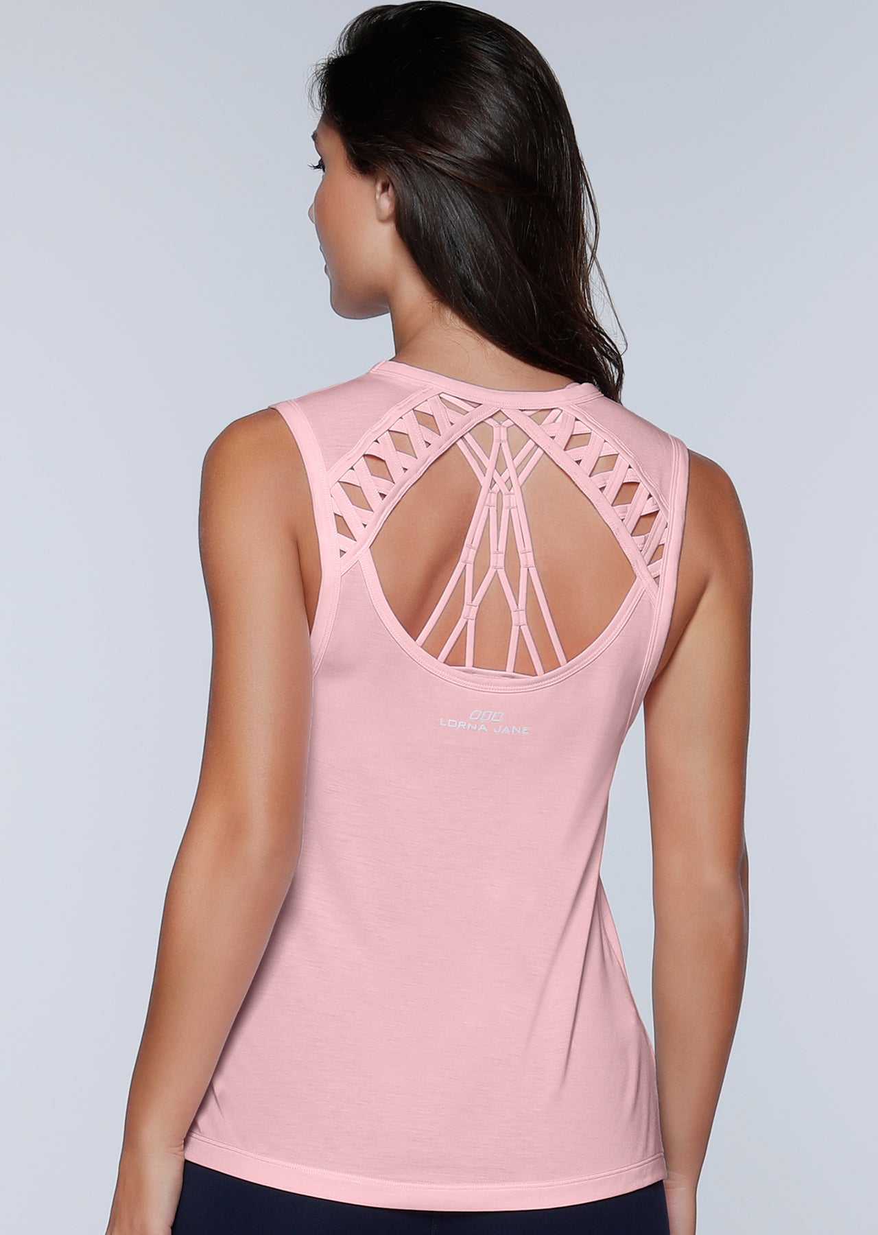 Lorna Jane Billie Tank - Pastel Pink Marl