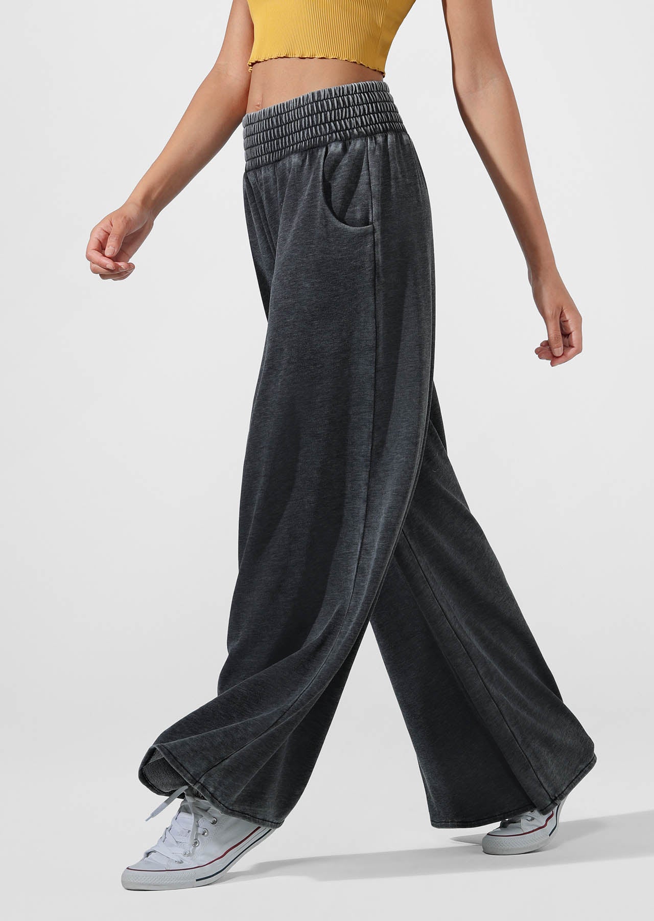 Lorna Jane Bliss Full Length Pant - Washed Out Black