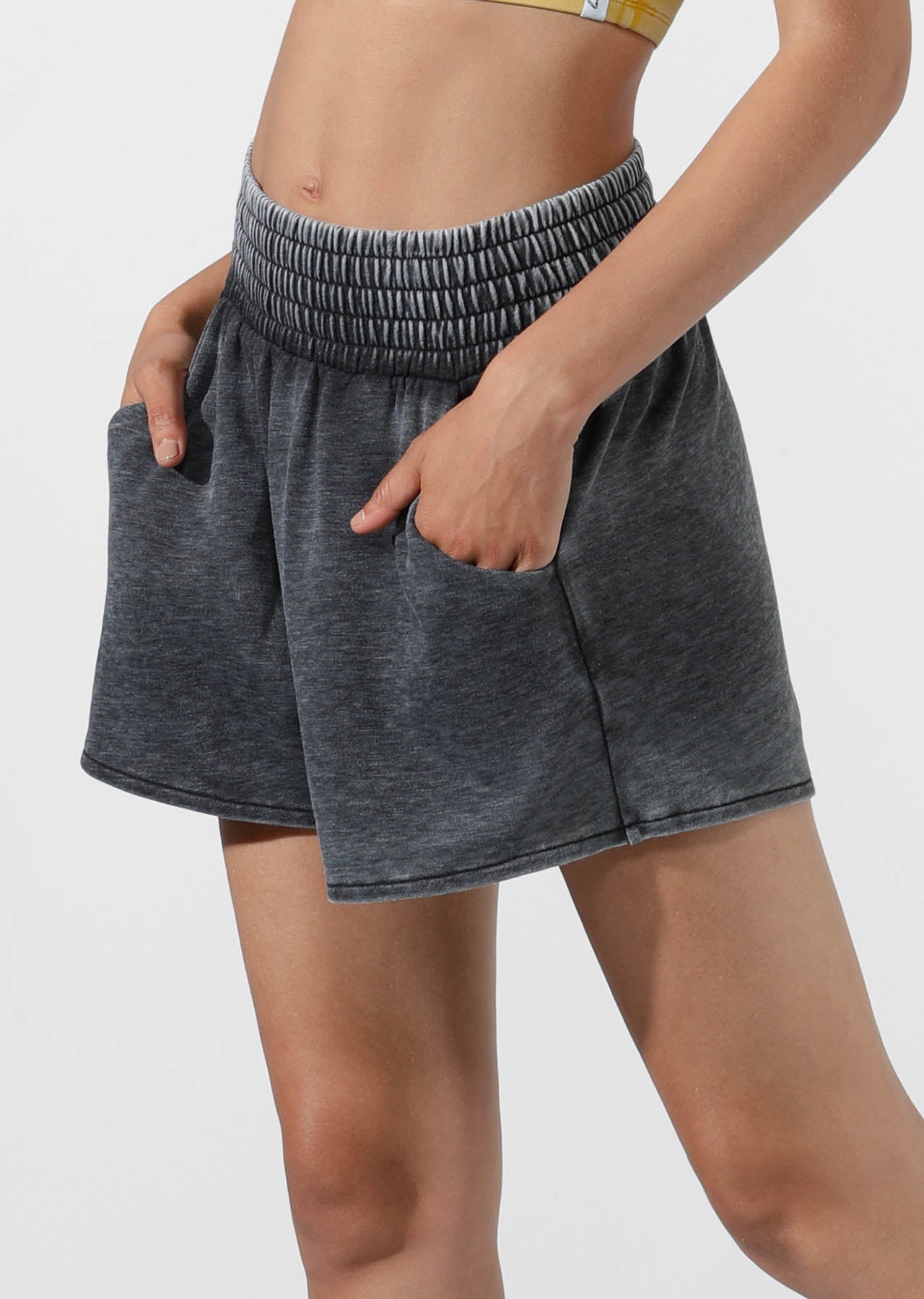 Lorna Jane Bliss Lounge Short - Washed Out Black