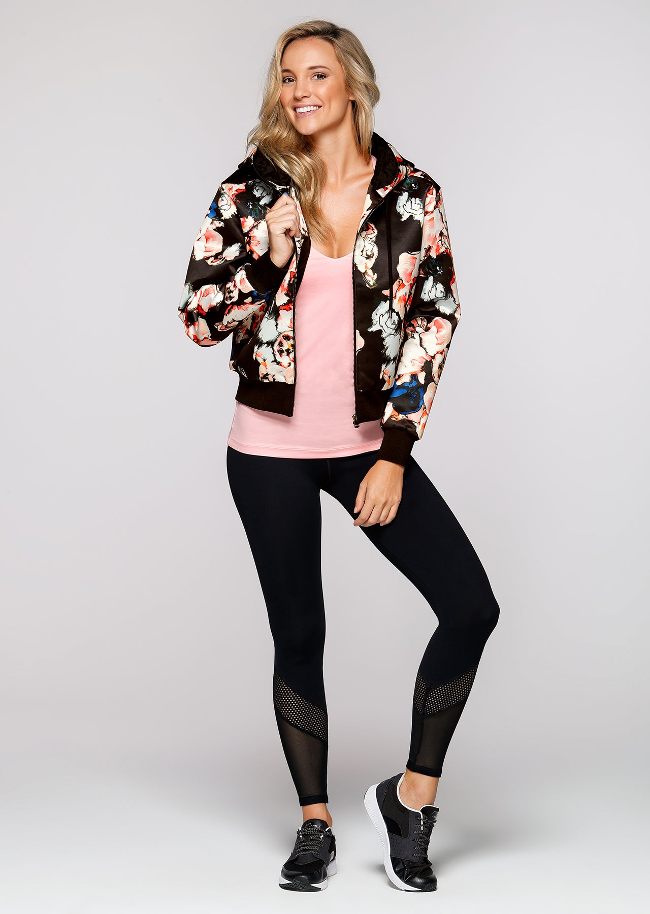 Lorna Jane Blossom Bomber Jacket - Gothic Blossom Print